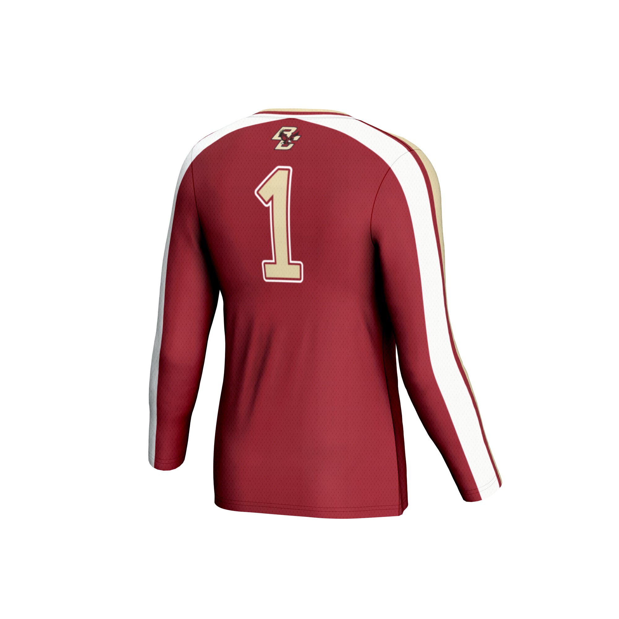 Boston College Eagles Youth Women's Volleyball Lightweight Fashion Jersey Maroon - back view