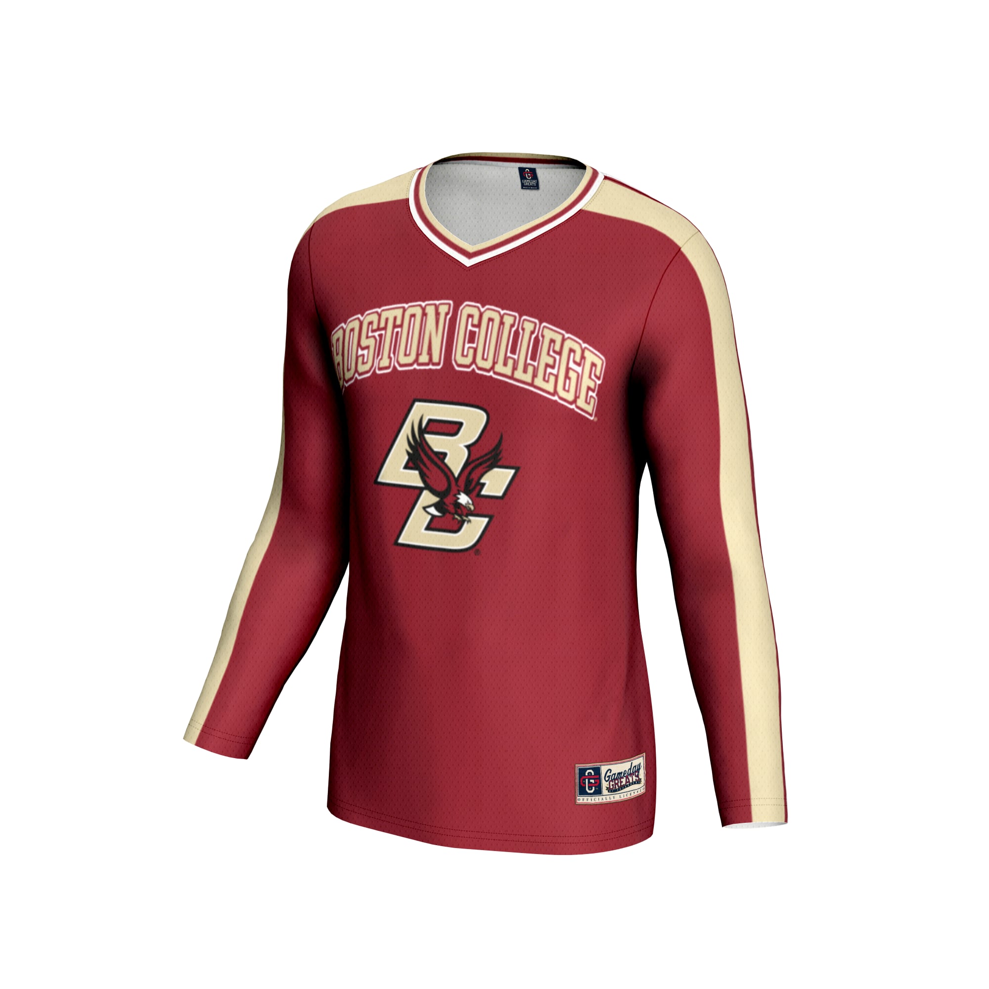 Boston College Eagles Youth Women's Volleyball Lightweight Fashion Jersey Maroon - front view