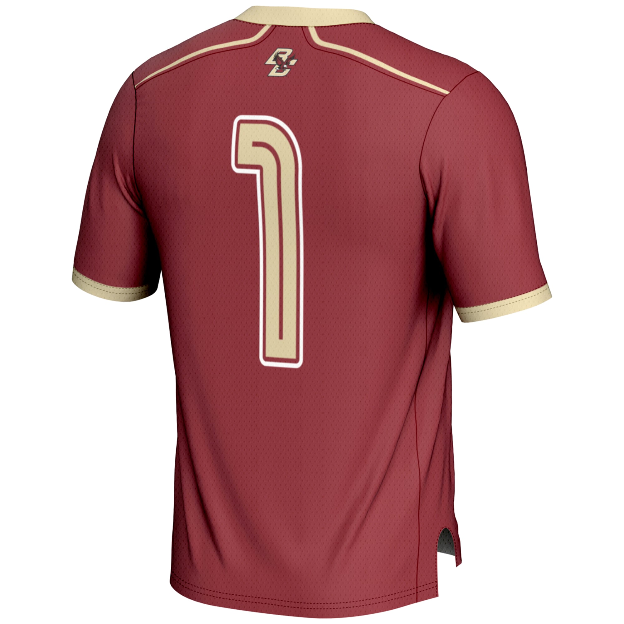 Boston College Eagles Youth #1 Lightweight Lacrosse Jersey Maroon - back view