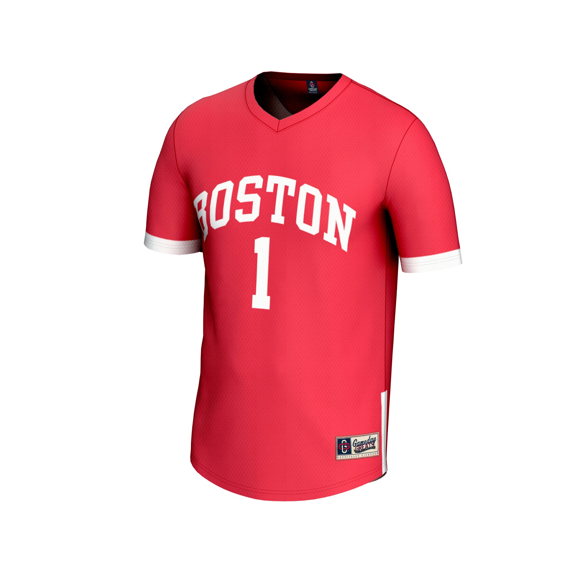 Boston University Youth Lightweight Collegiate Men's Lacrosse Fashion Jersey Scarlet - front view