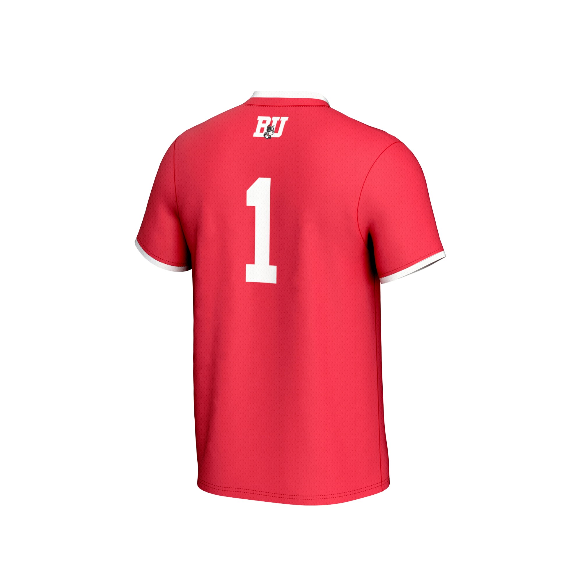 Boston University Unisex Lightweight Collegiate Softball Fashion Jersey Scarlet - back view
