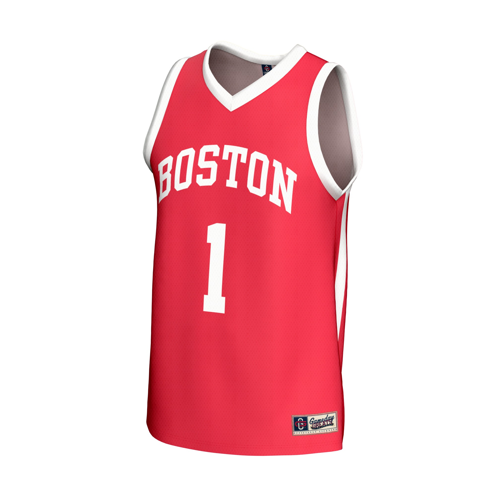 Boston University Youth Lightweight Collegiate Women's Basketball Fashion Jersey - front view