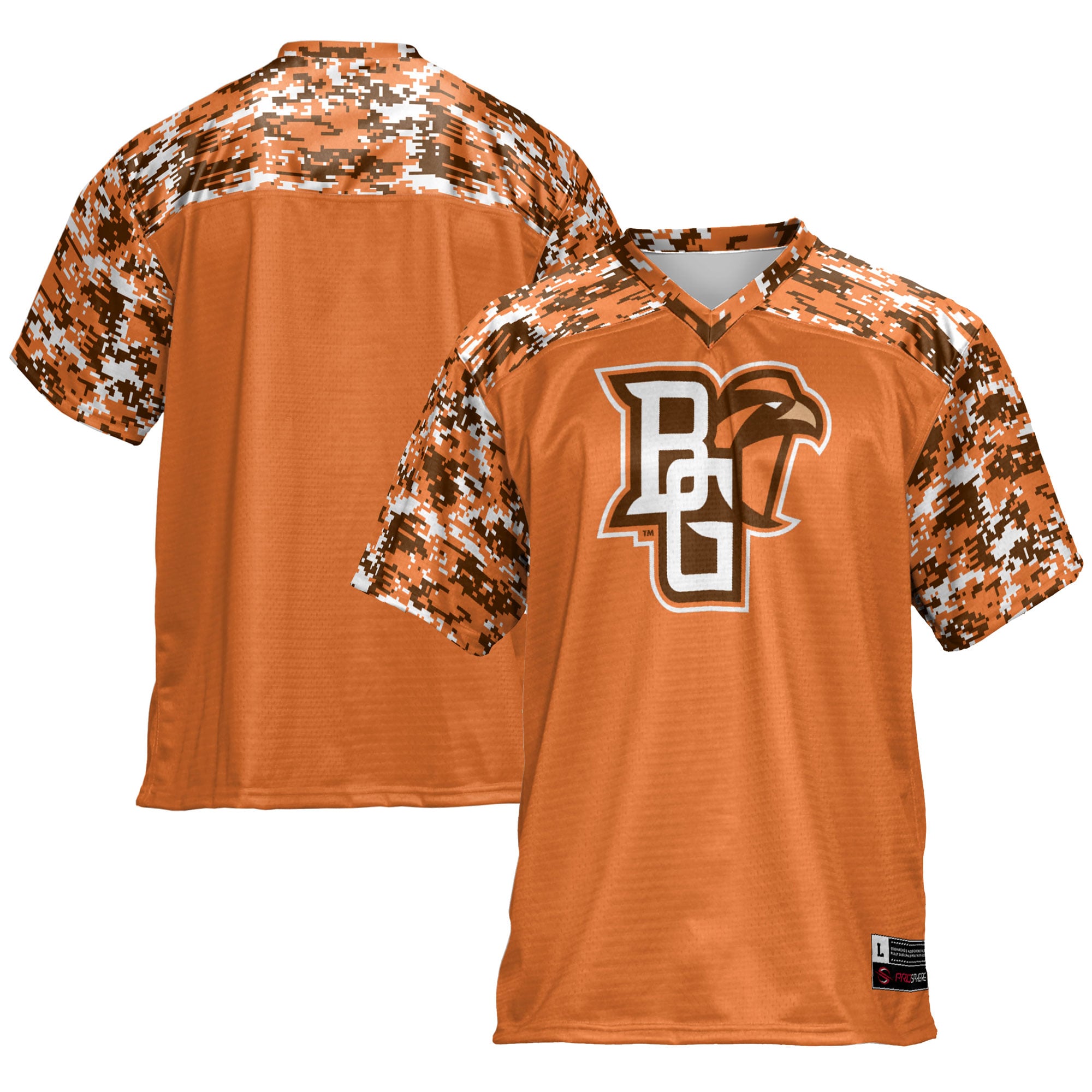 Bowling Green St. Falcons Football Jersey Orange - front and back view