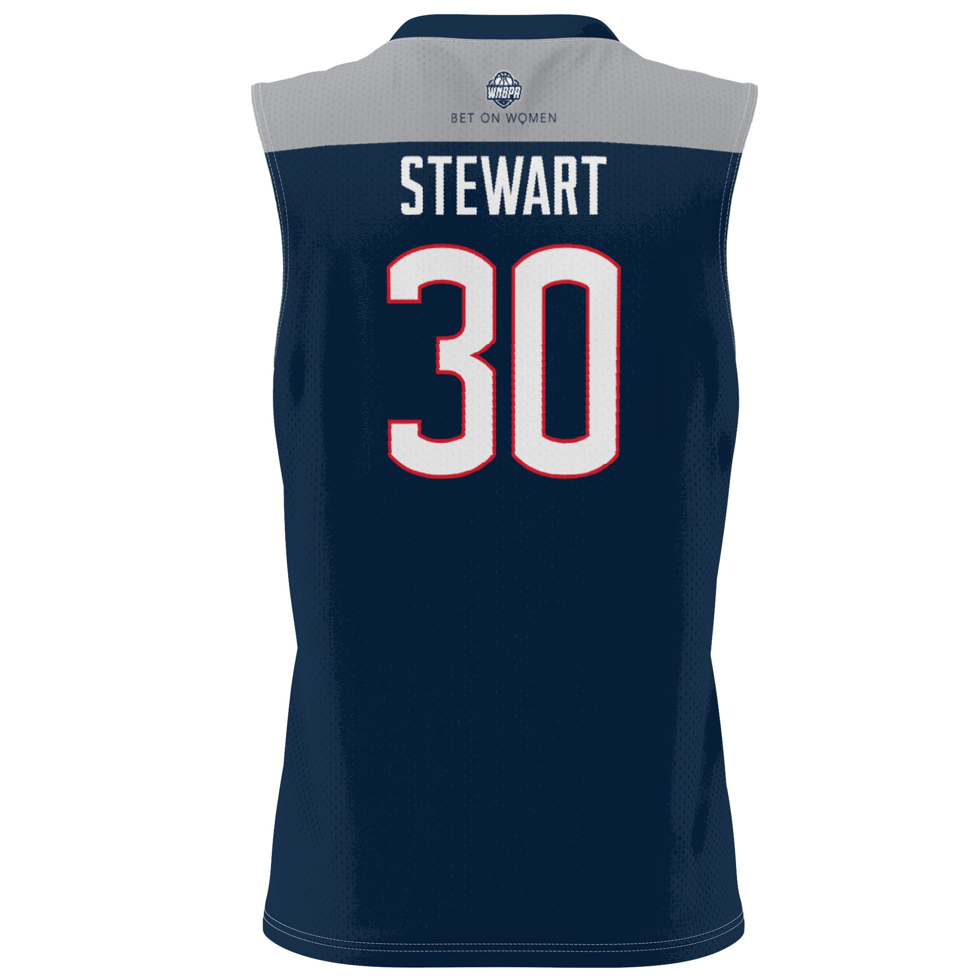 Breanna Stewart UConn Huskies Unisex Lightweight Basketball Alumni Jersey Navy - back view