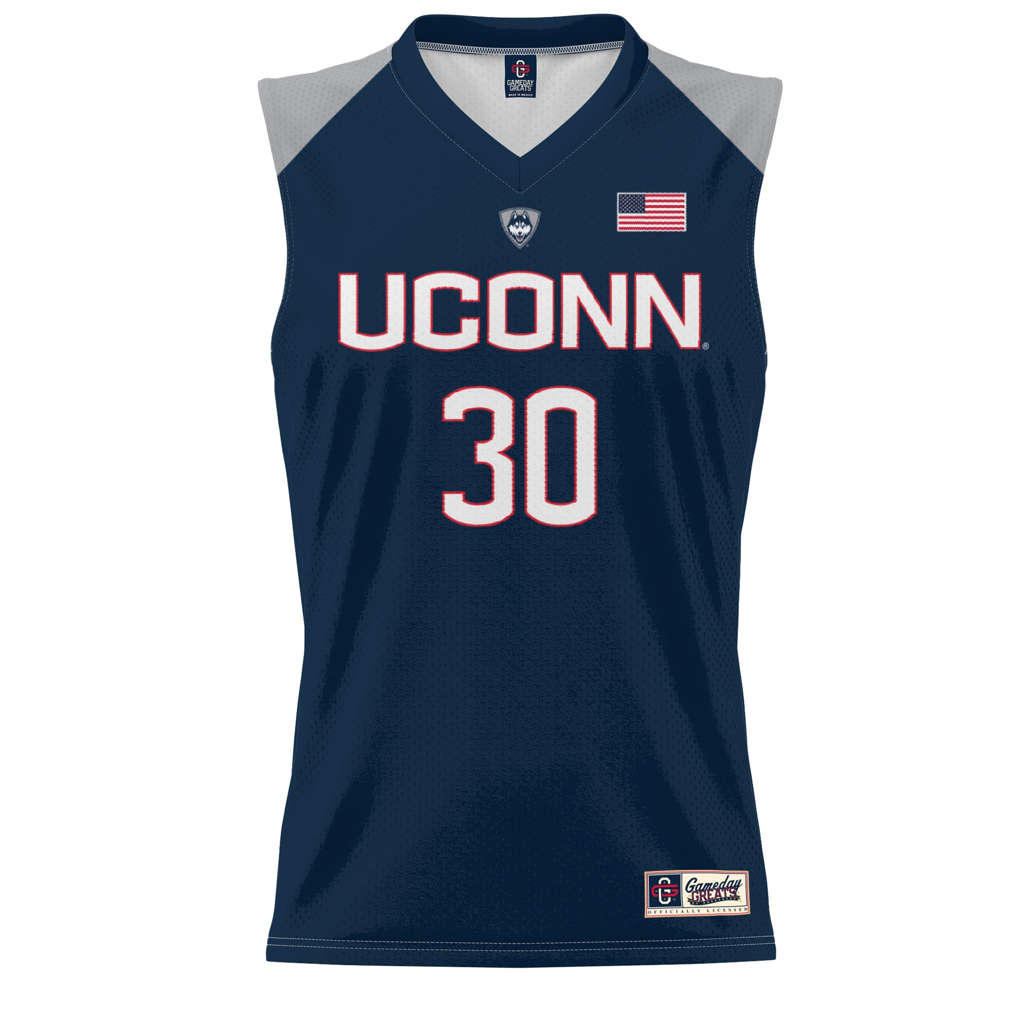 Breanna Stewart UConn Huskies Unisex Lightweight Basketball Alumni Jersey Navy - front view