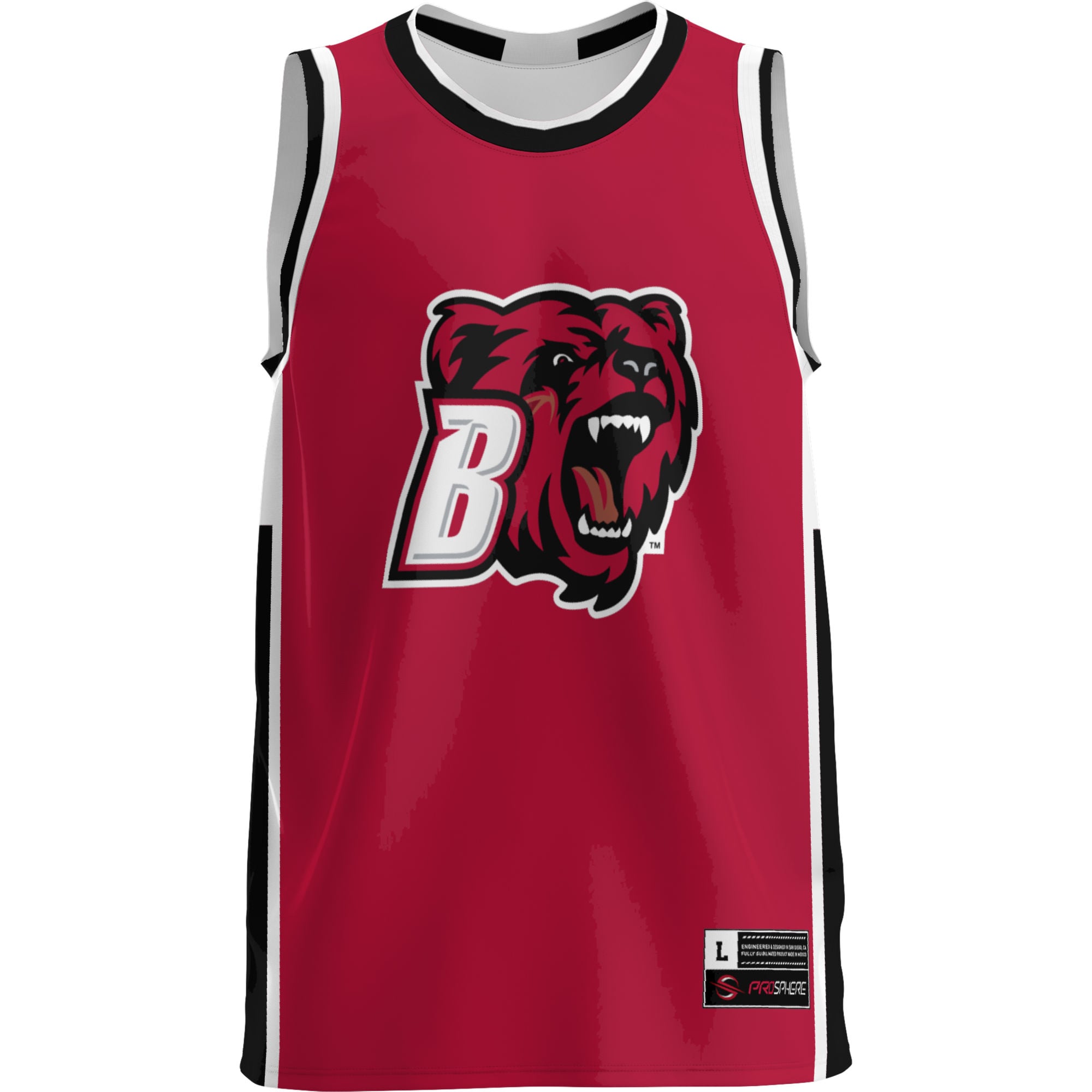 Bridgewater State Bears Lightweight Basketball Jersey Red - front view