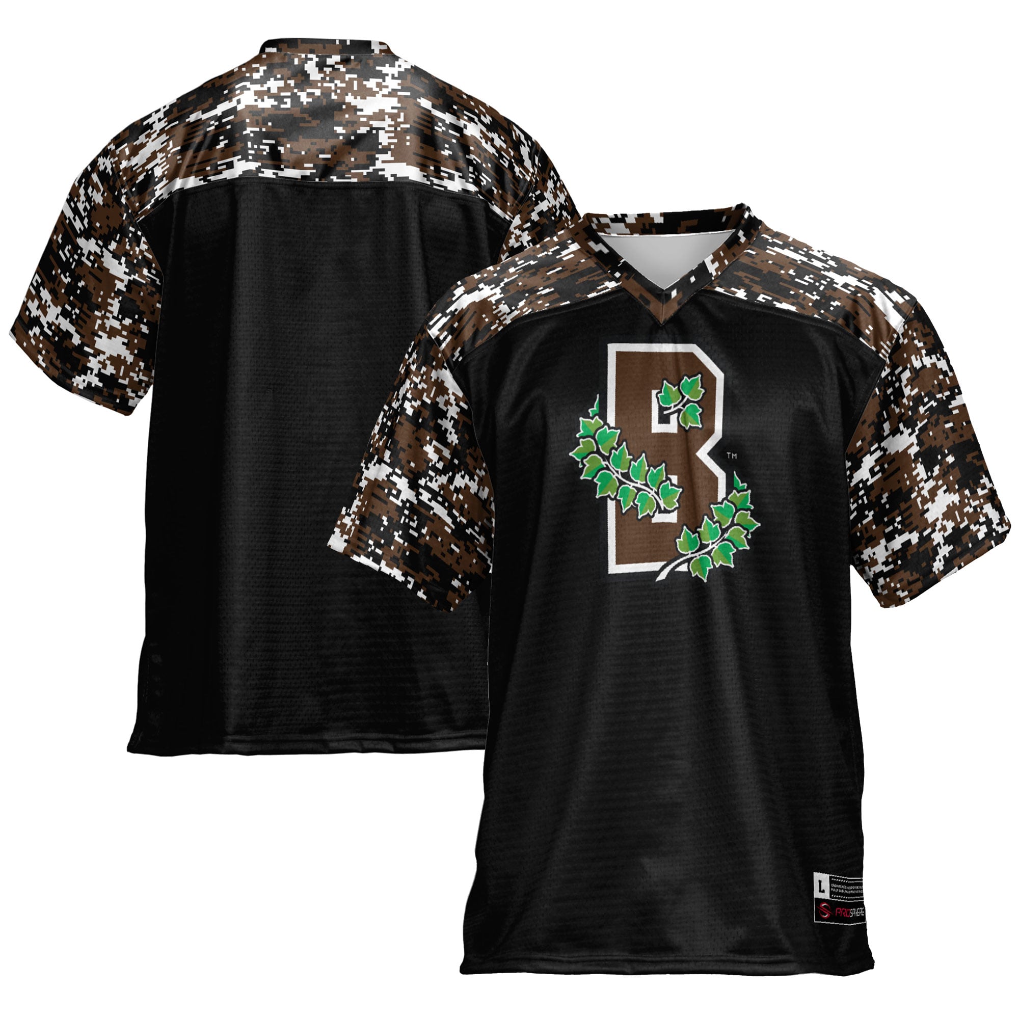 Brown Bears Football Jersey Brown - front and back view