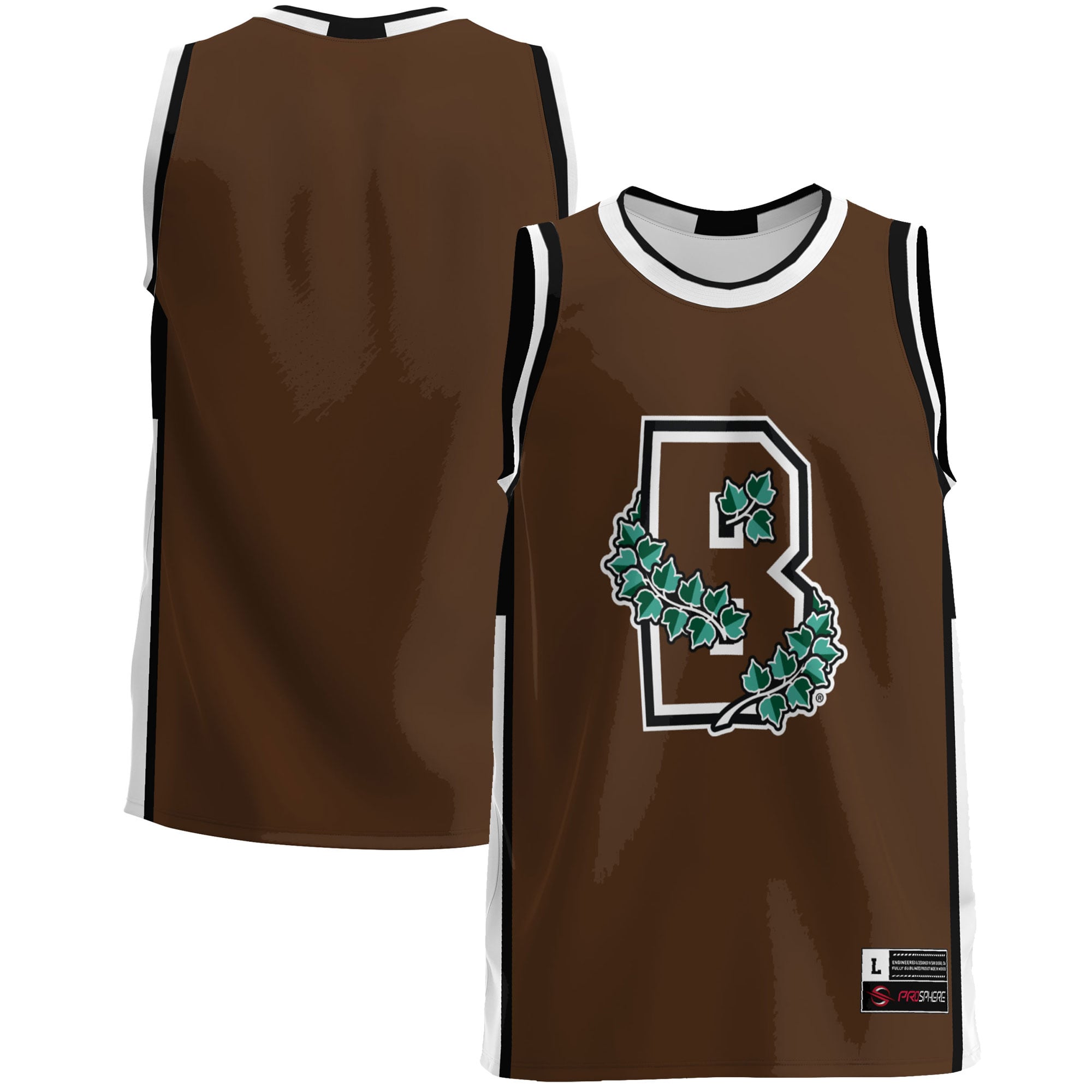 Brown Bears Lightweight Basketball Jersey Brown - front and back view