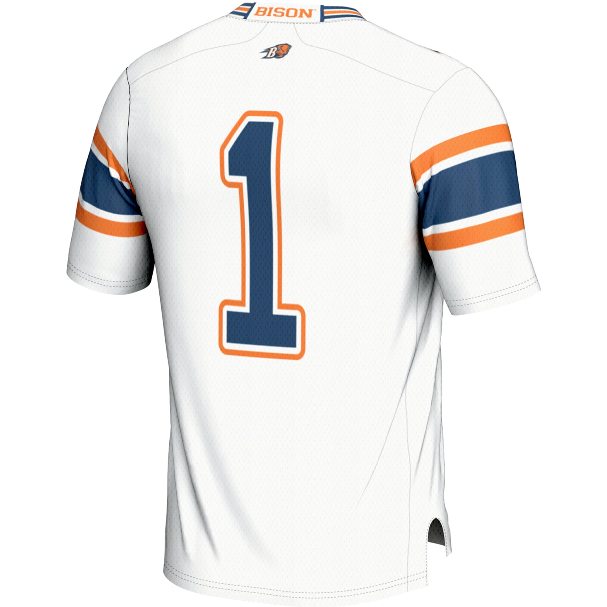 #1 Bucknell Bison Endzone Football Jersey White - detail view 1