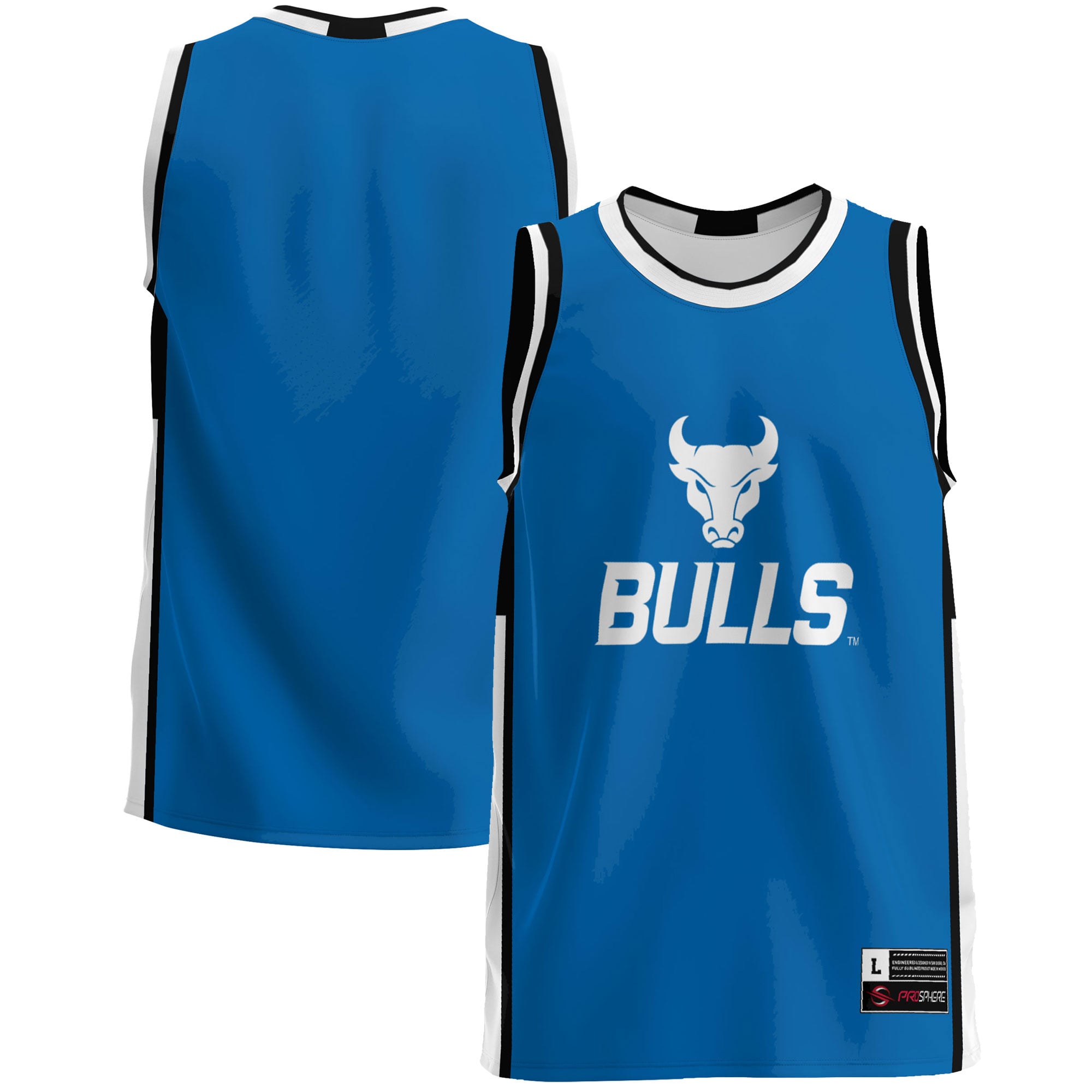 Buffalo Bulls Lightweight Basketball Jersey Blue - front and back view