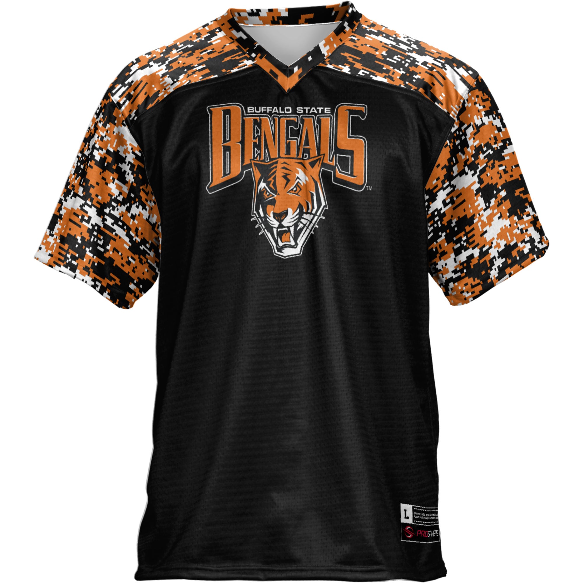 Buffalo State Bengals Football Jersey Black - front view