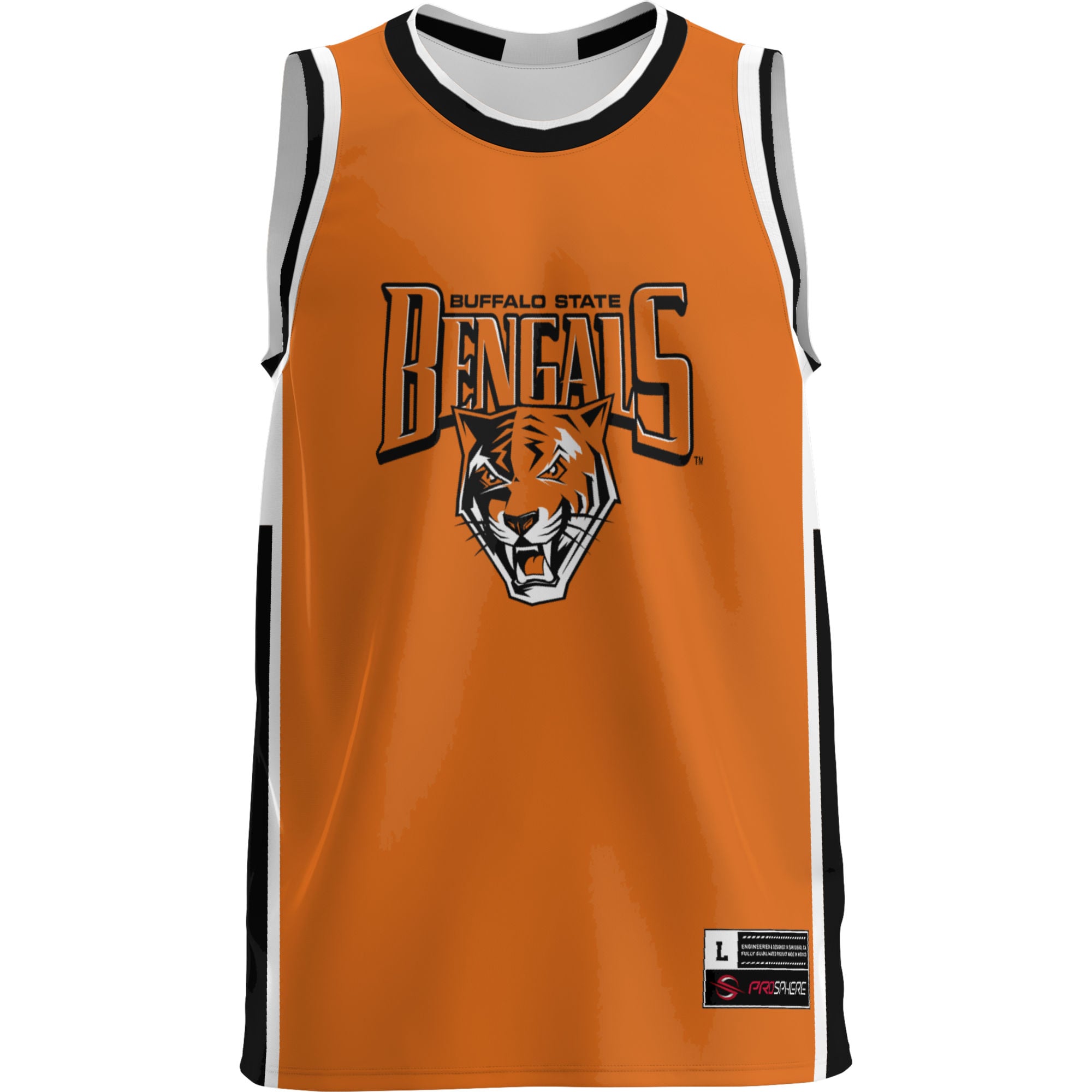 Buffalo State Bengals Lightweight Basketball Jersey Orange - front view