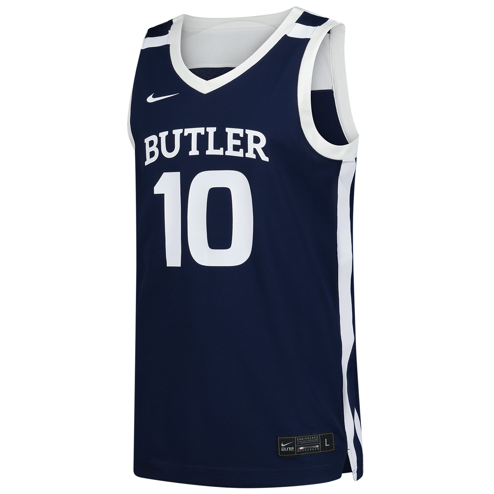 #10 Butler Bulldogs Basketball Jersey Navy - front view