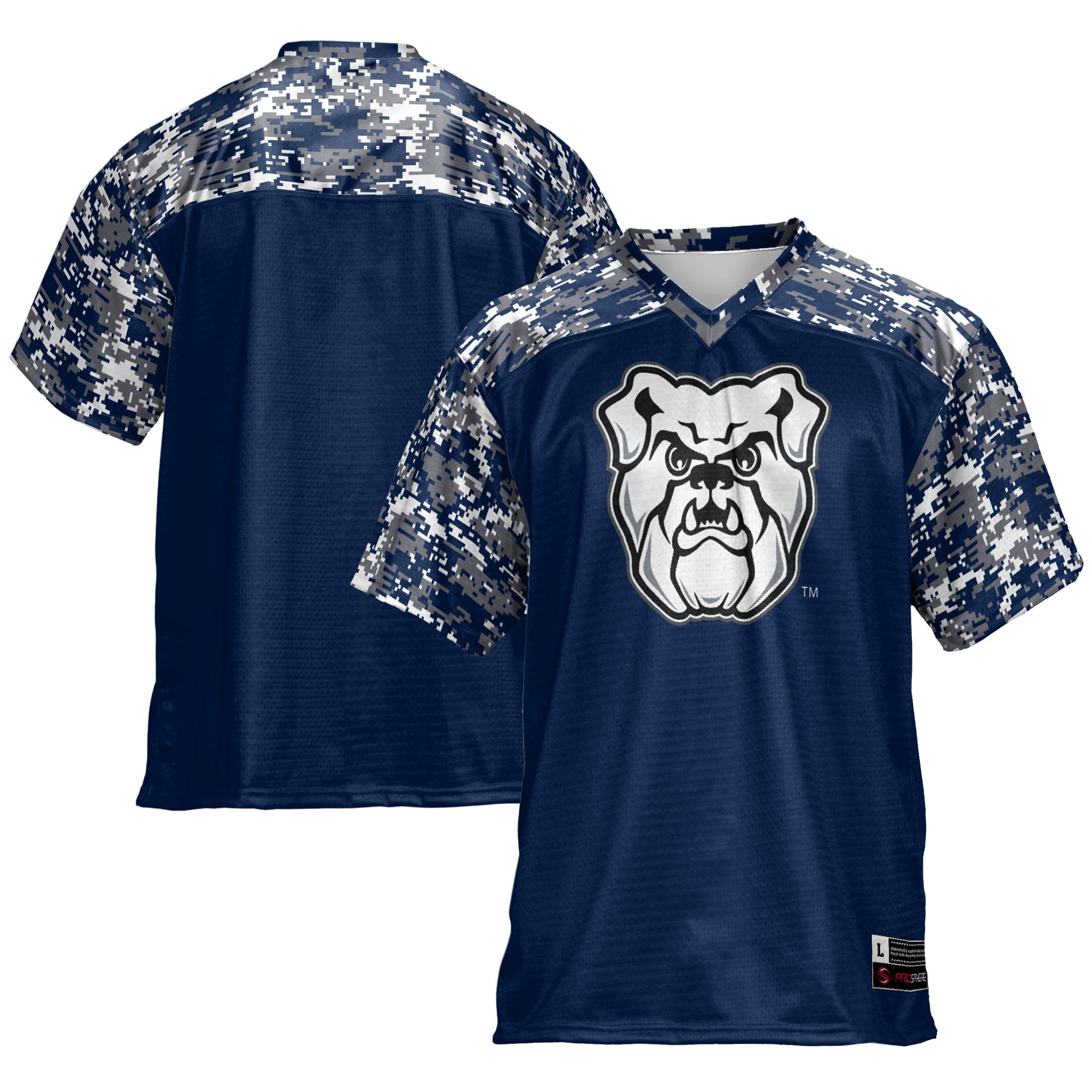 Butler Bulldogs Football Jersey Navy - front and back view