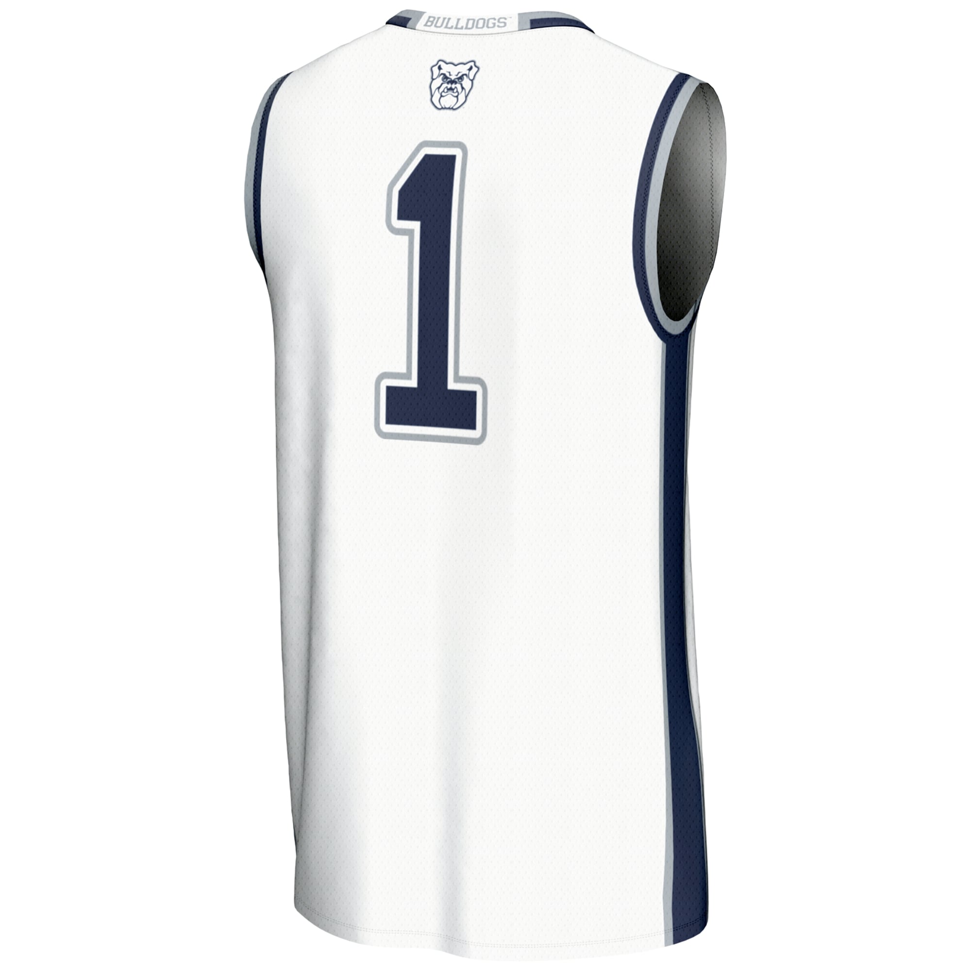 #1 Butler Bulldogs Lightweight Basketball Jersey White - back view