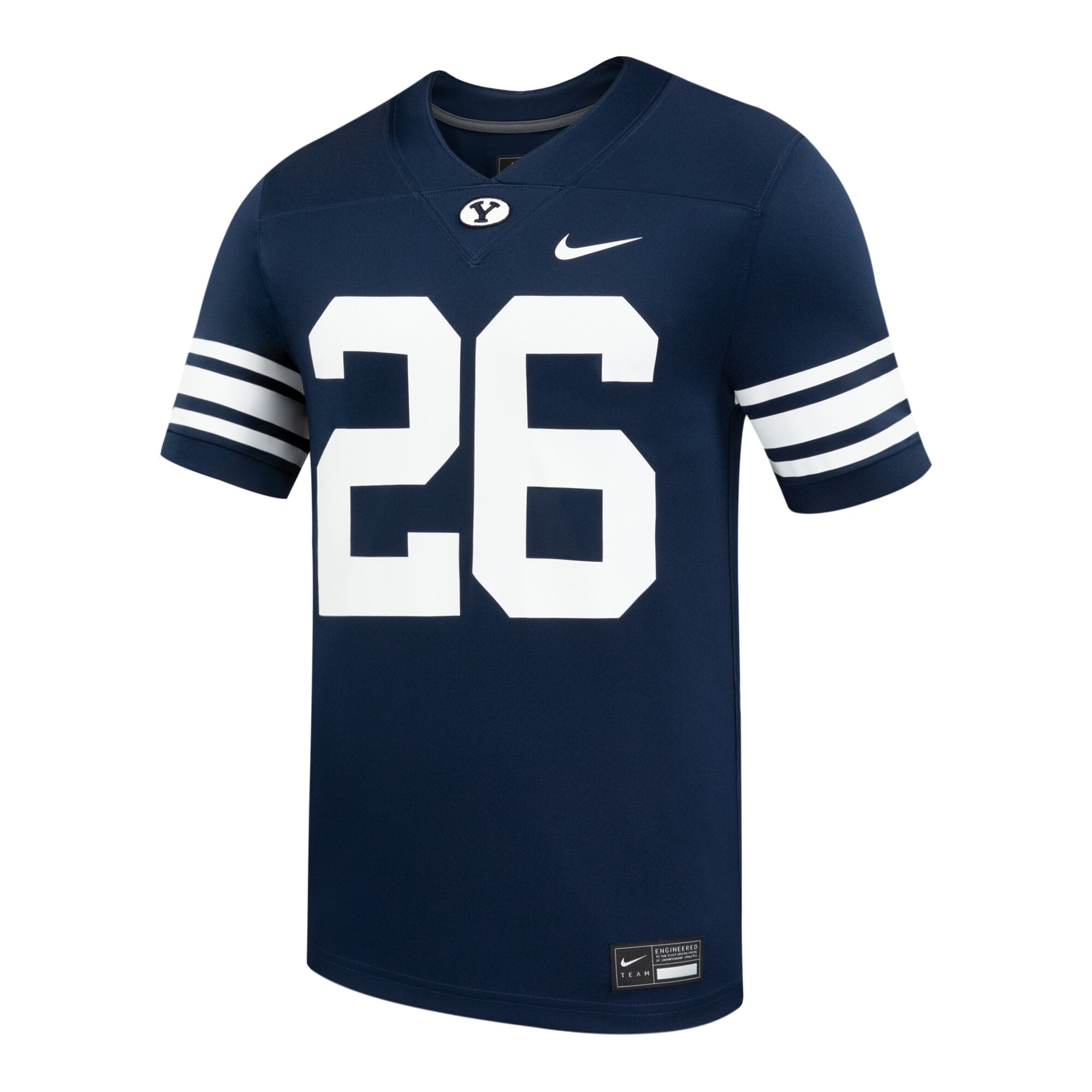 #26 BYU Cougars Home Football Jersey Navy - front view