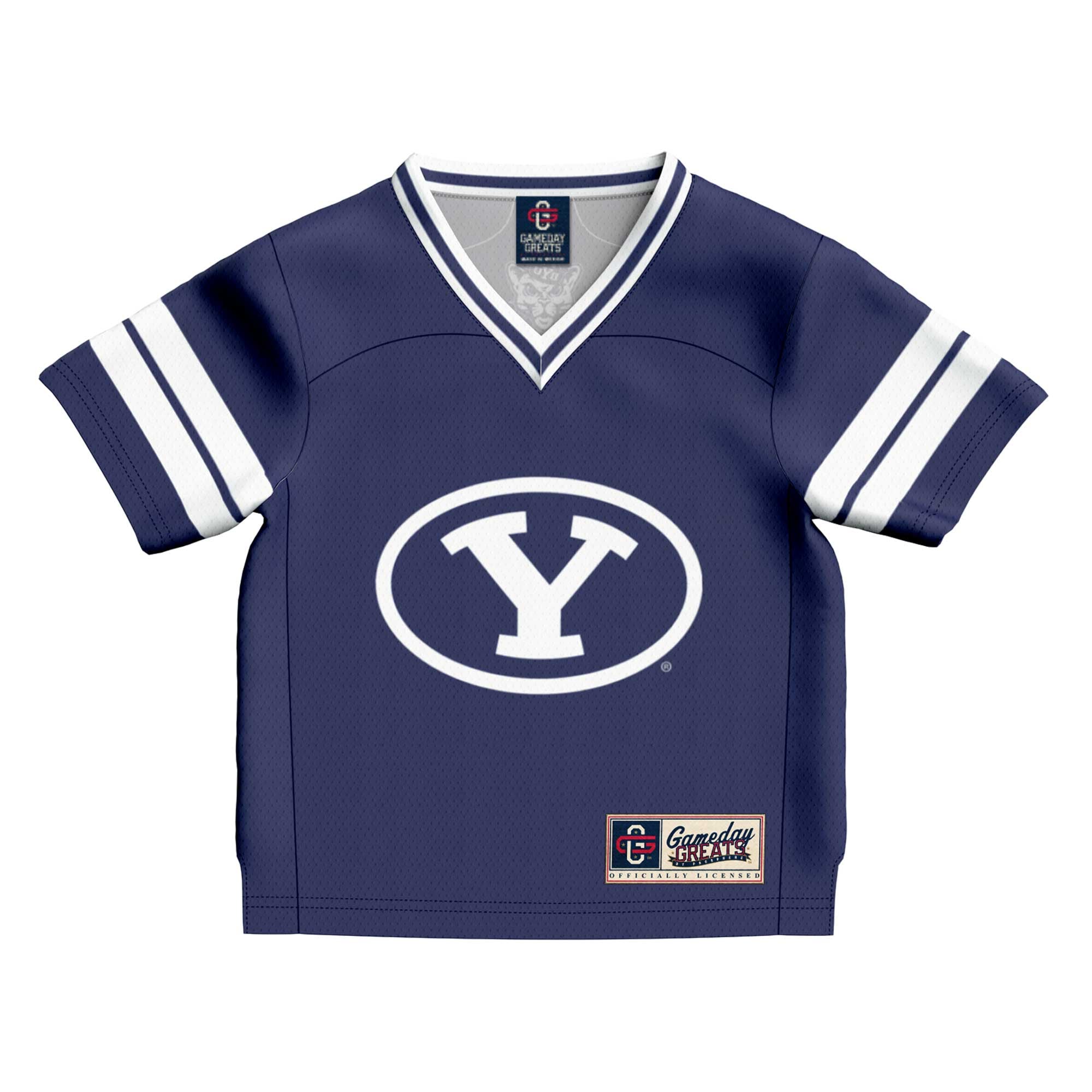 #1 BYU Cougars Infant Collegiate Football Fashion Jersey Navy - front view