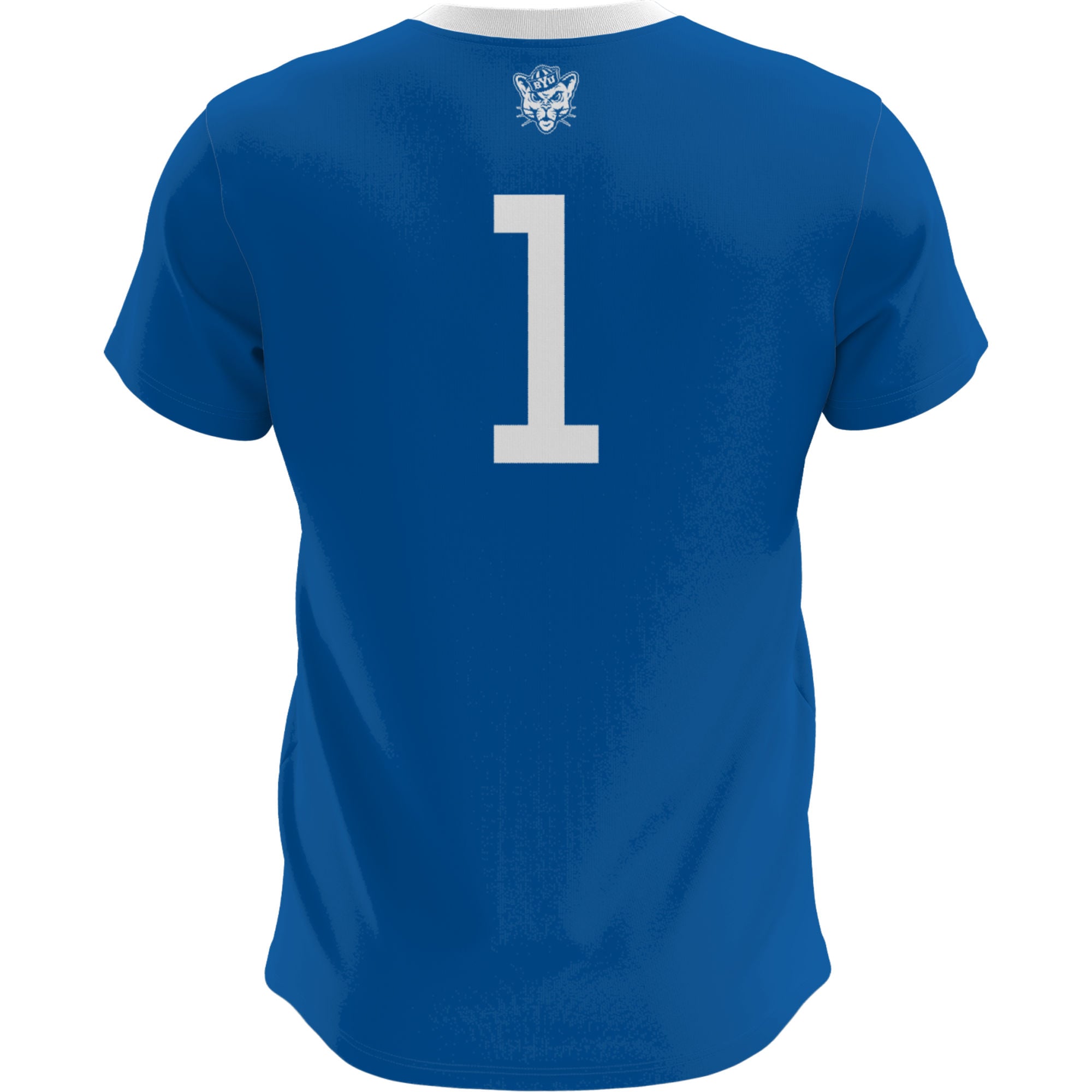 BYU Cougars Lightweight Soccer Fashion Jersey Royal - back view