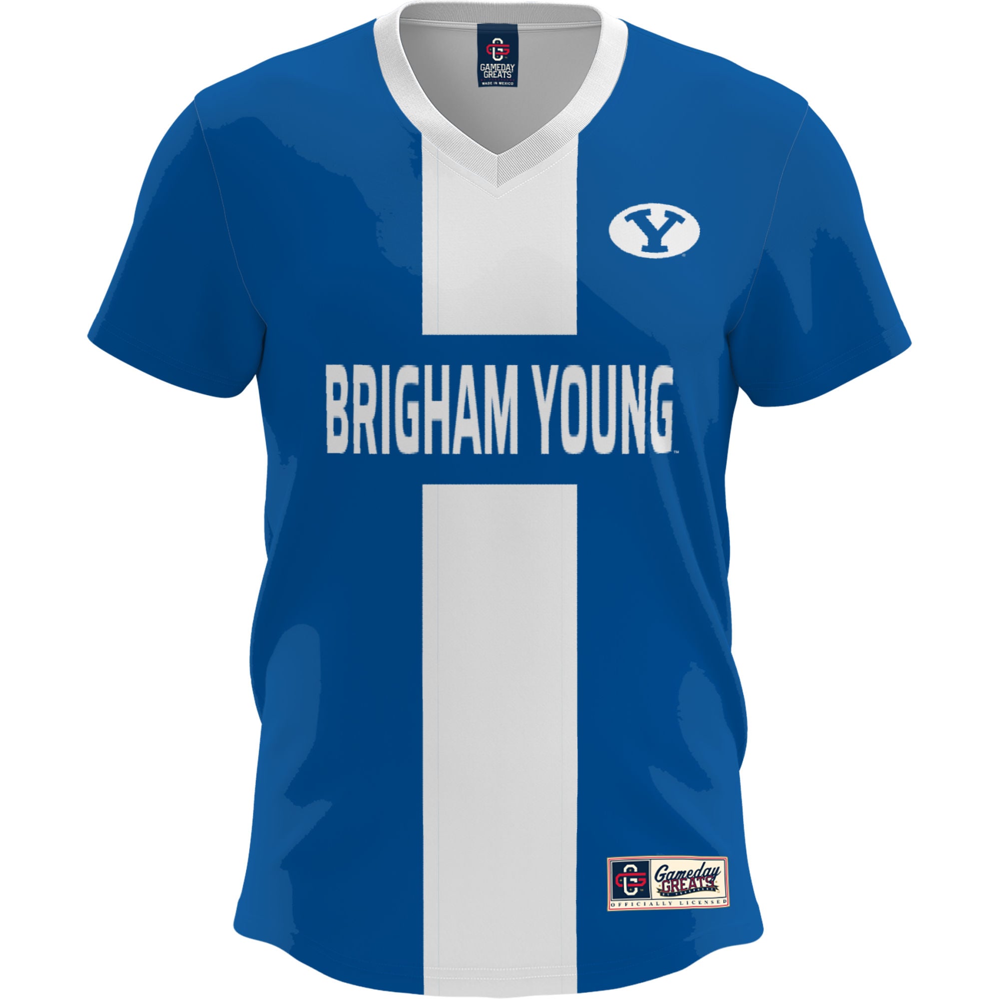 BYU Cougars Youth Lightweight Soccer Fashion Jersey Royal - front view
