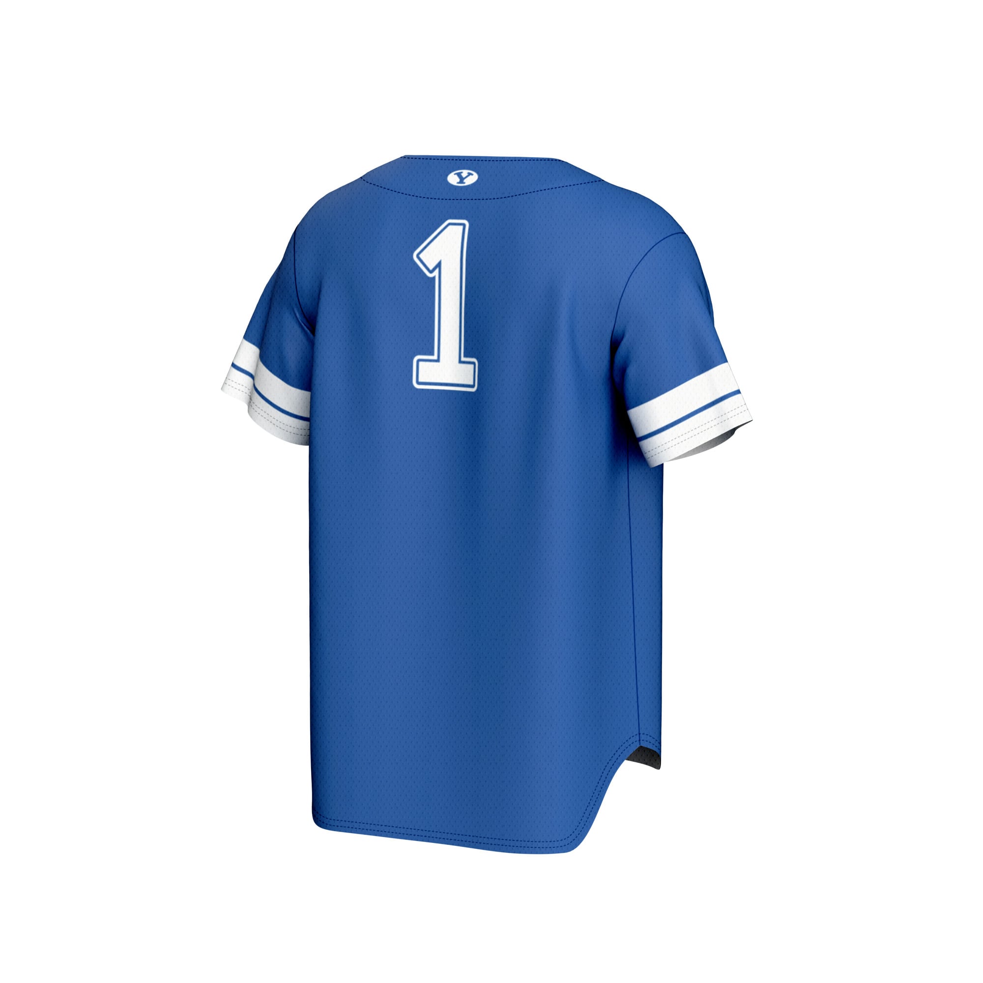 #1 BYU Cougars Unisex Lightweight Collegiate Baseball Fashion Jersey Royal - back view