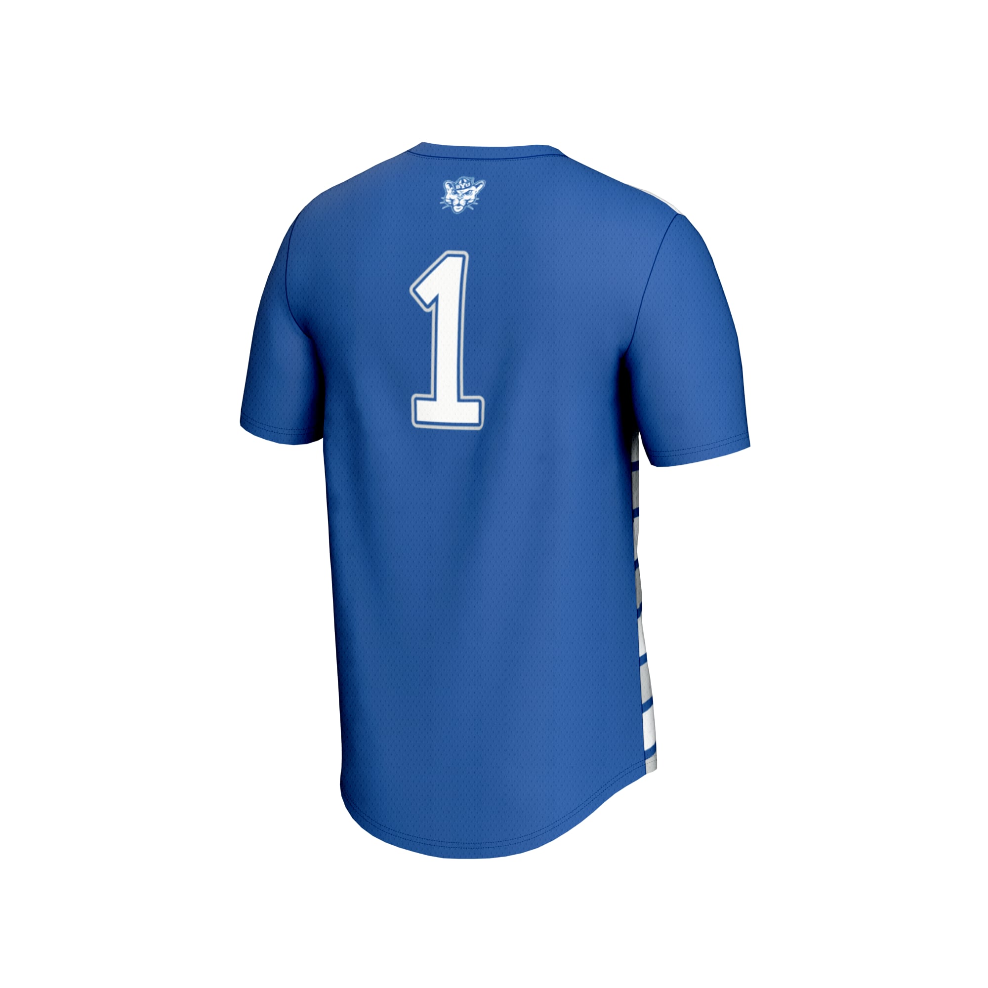#1 BYU Cougars Unisex Lightweight Soccer Fashion Jersey Royal - back view