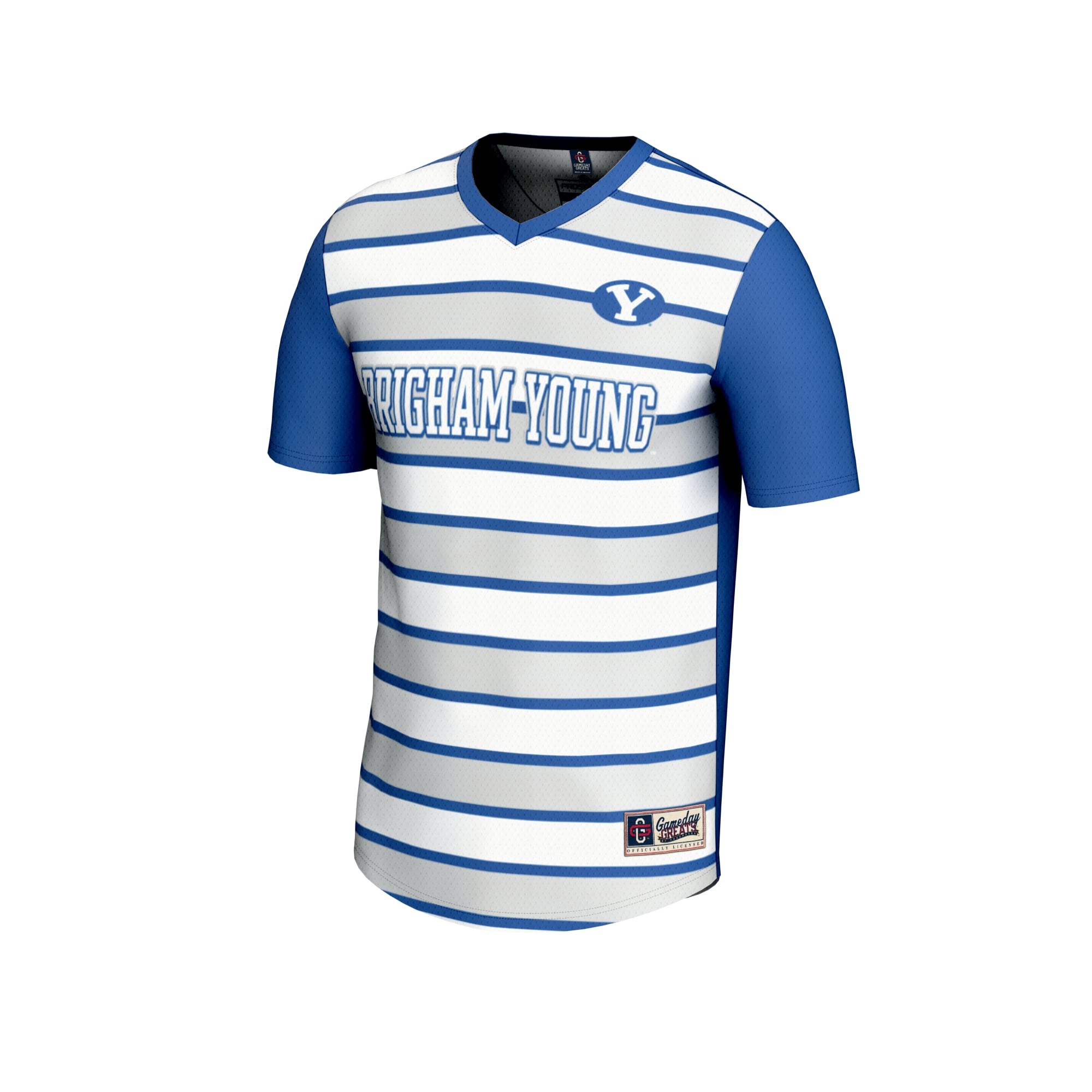 #1 BYU Cougars Unisex Lightweight Soccer Fashion Jersey Royal - front view