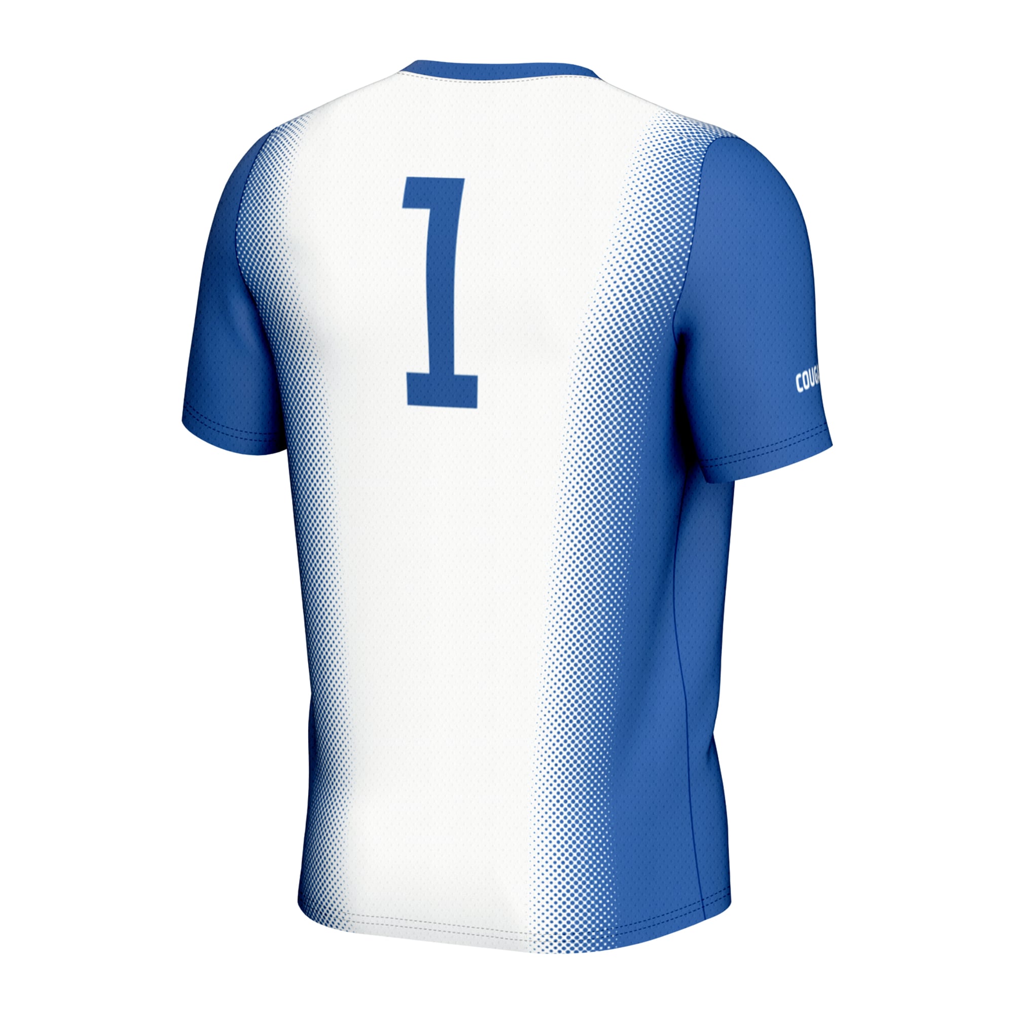 #1 BYU Cougars Unisex Lightweight Women's Soccer Jersey White - back view