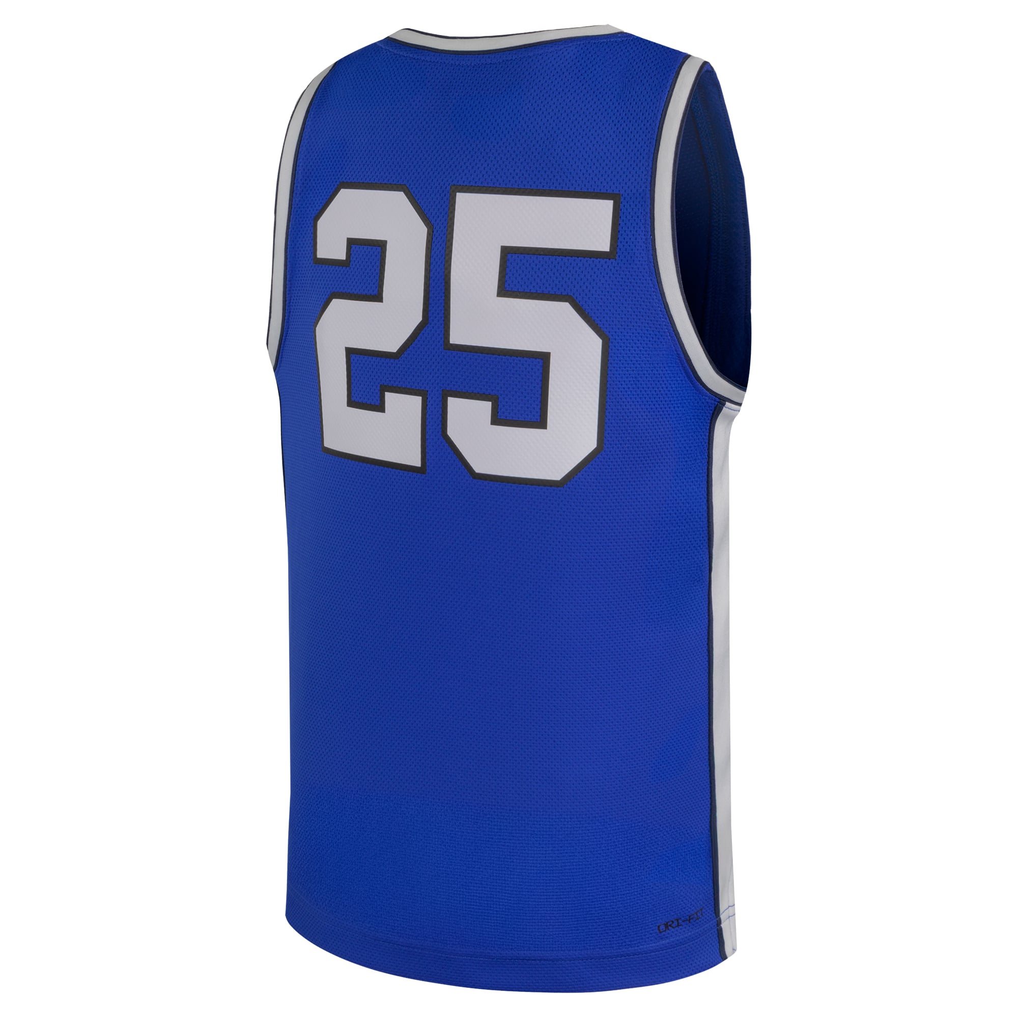 #25 BYU Cougars Youth Basketball Jersey Royal - back view