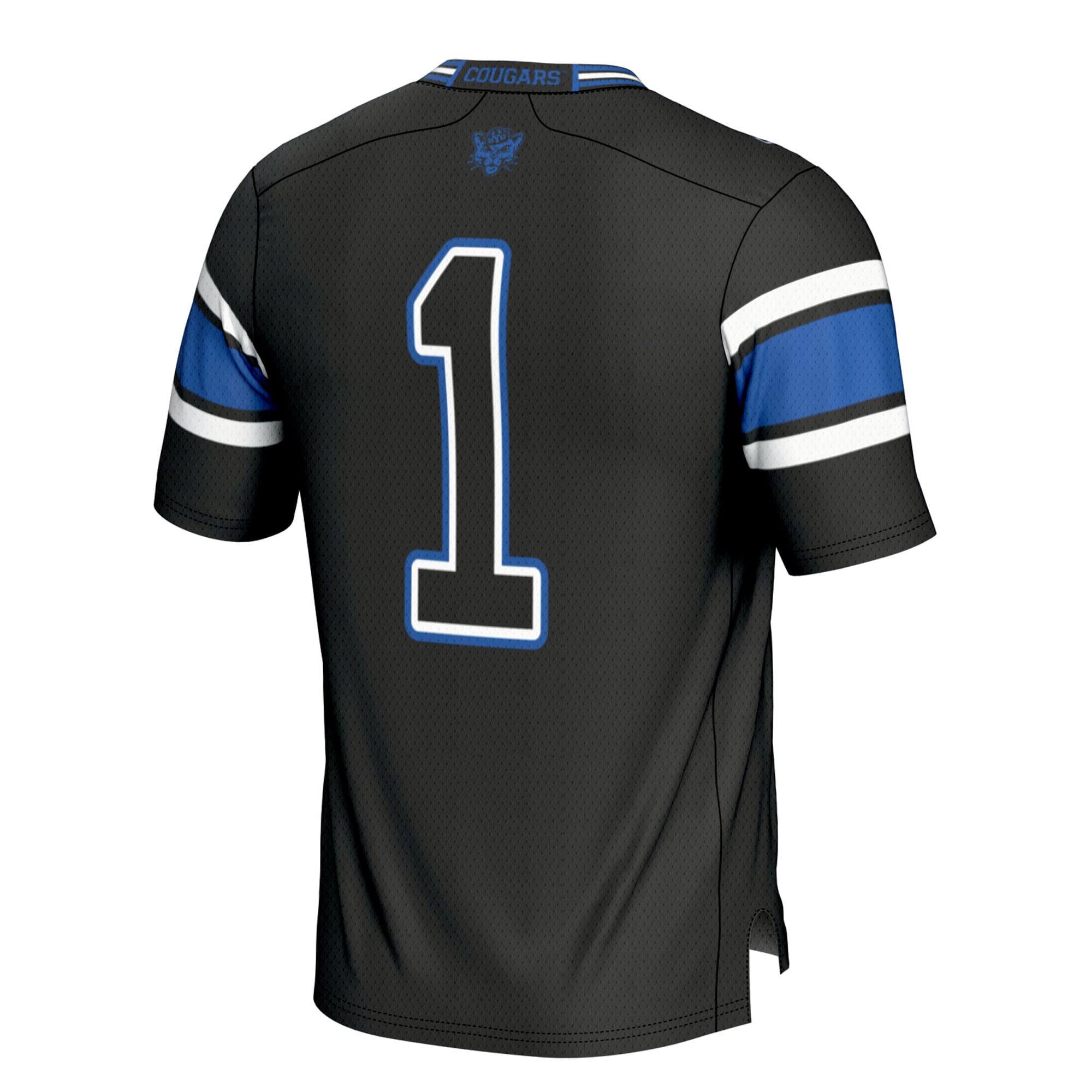 #1 BYU Cougars Youth Football Jersey Black - back view