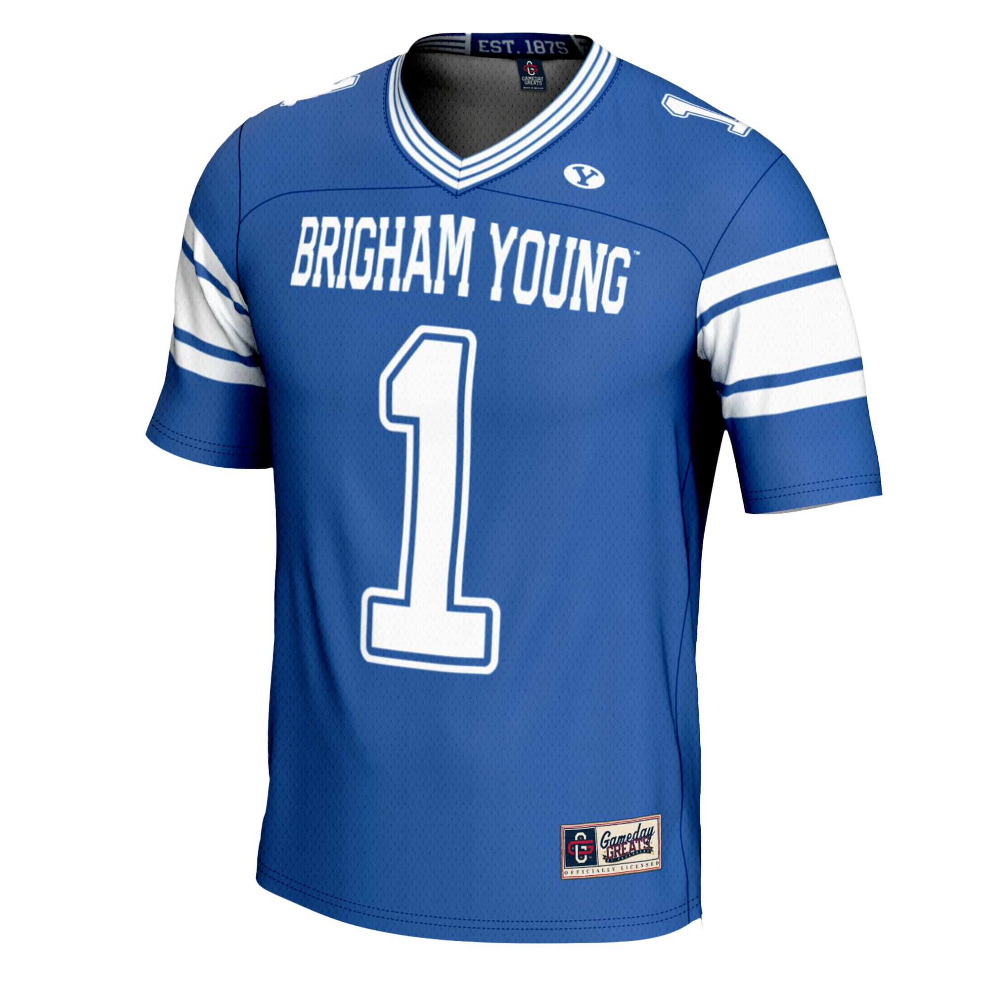 #1 BYU Cougars Youth Football Jersey Royal - front view