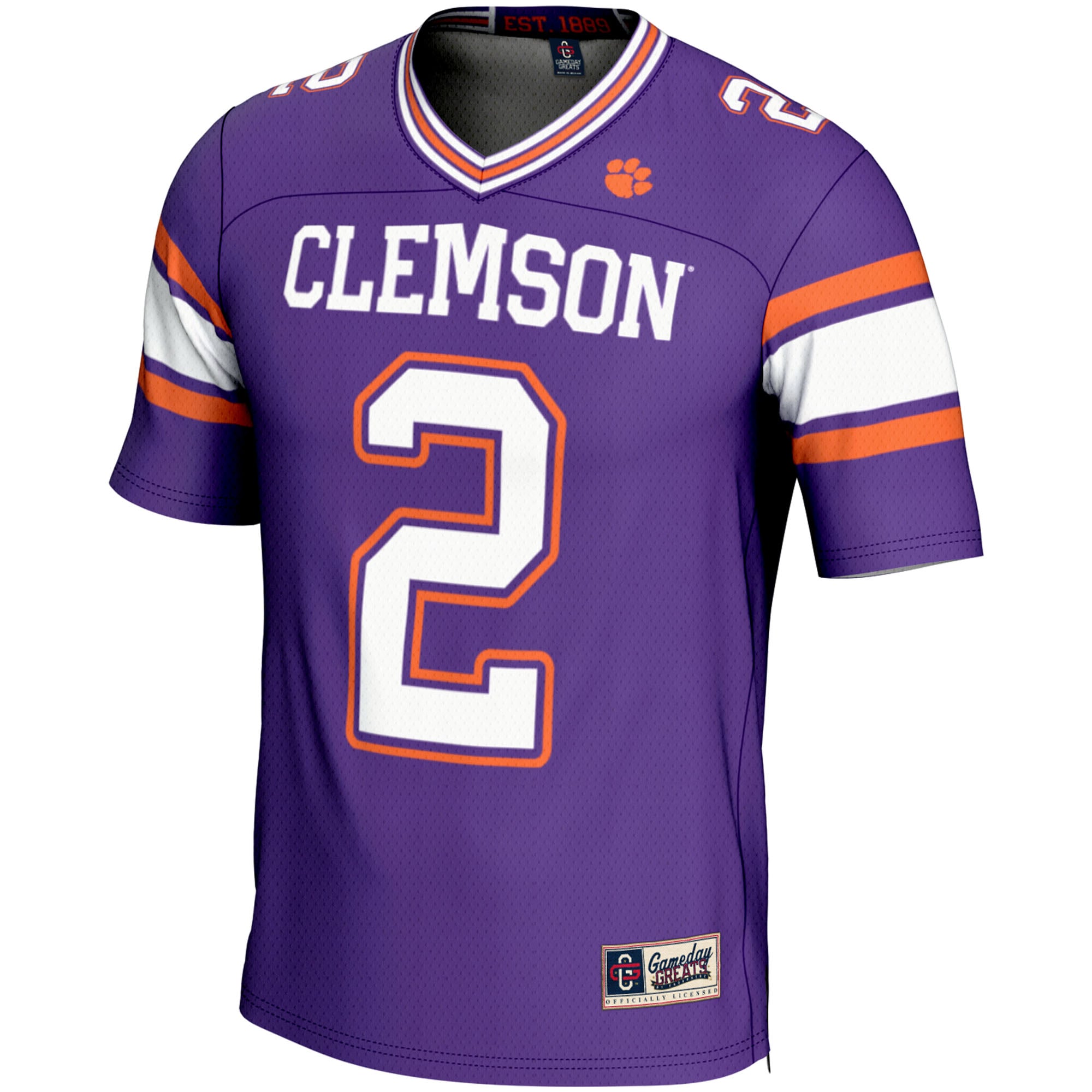 Cade Klubnik Clemson Tigers Youth Player Football Jersey Purple - front view