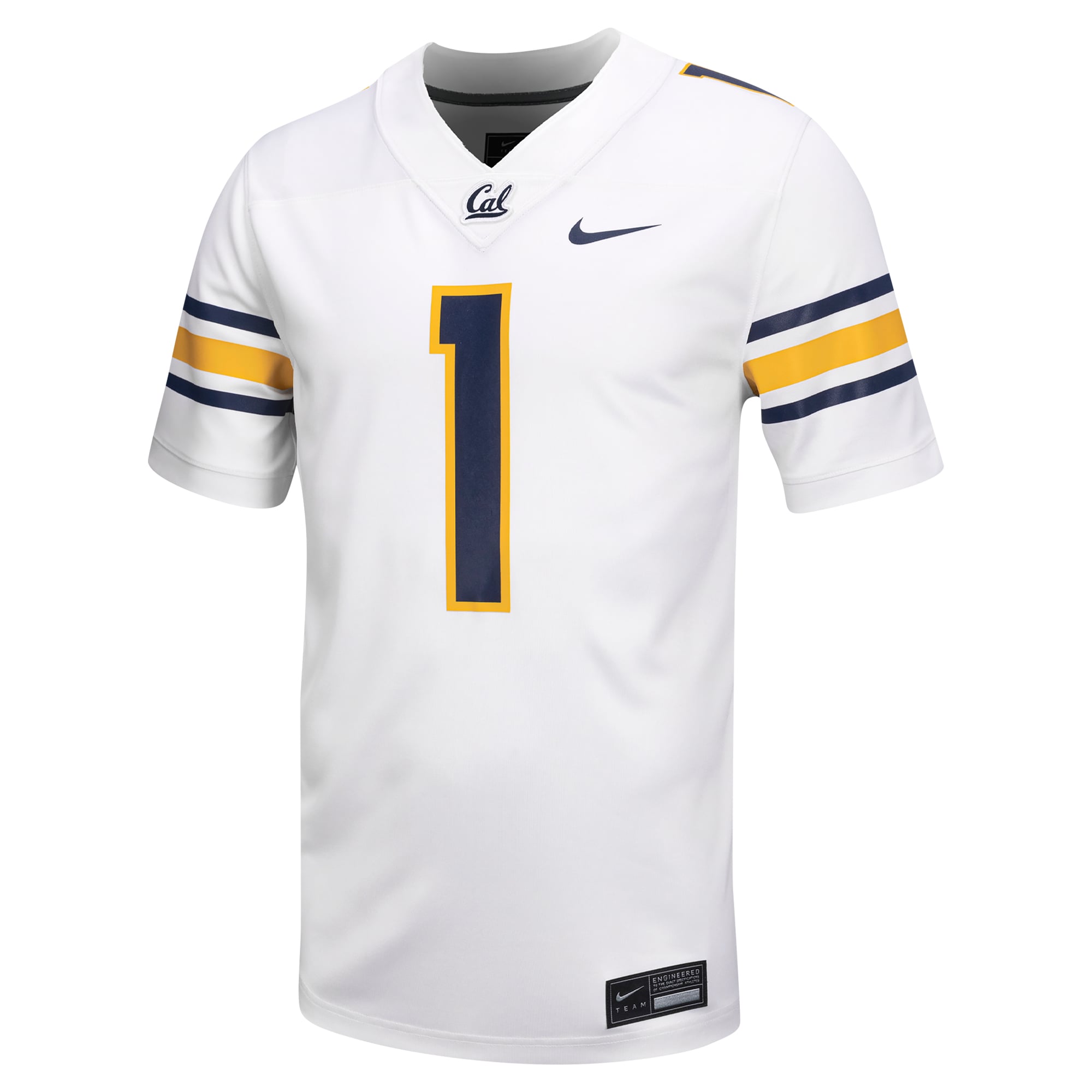 #1 Cal Bears Football Jersey White - front view