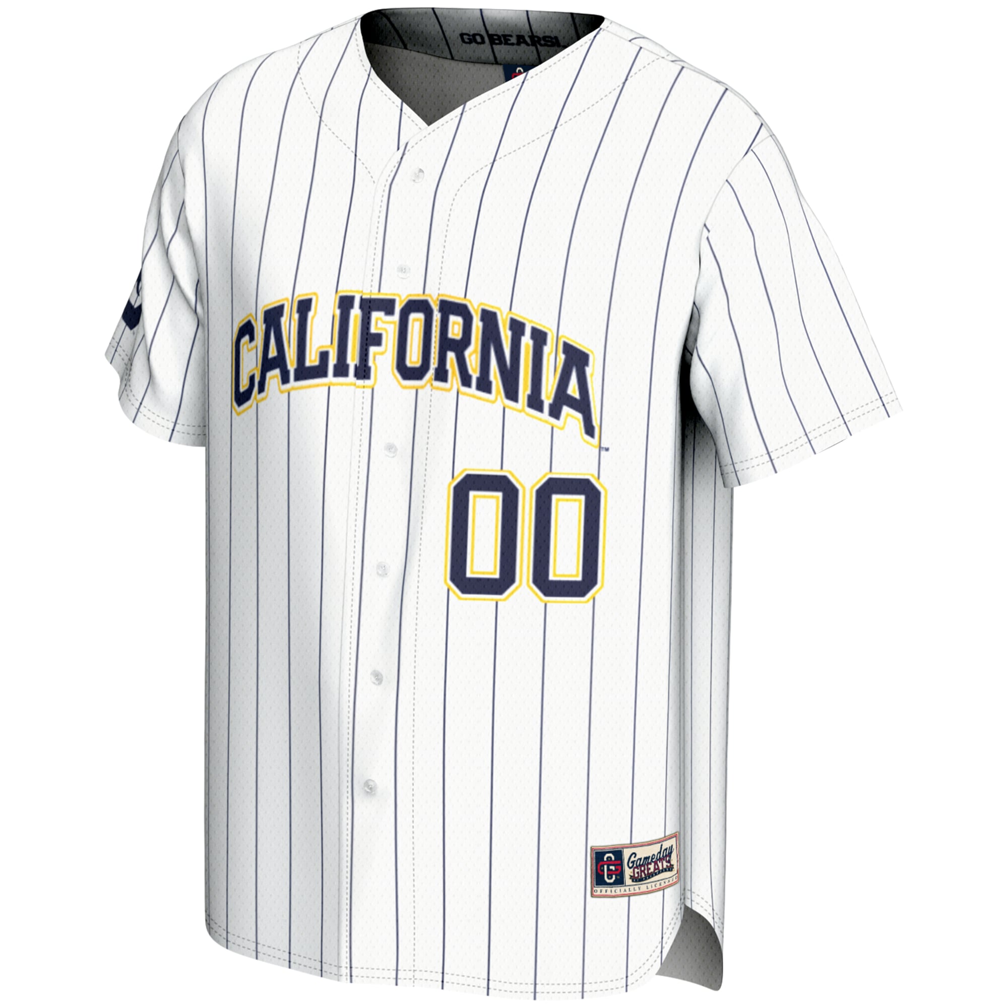 Cal Bears Lightweight Baseball Jersey White - front view