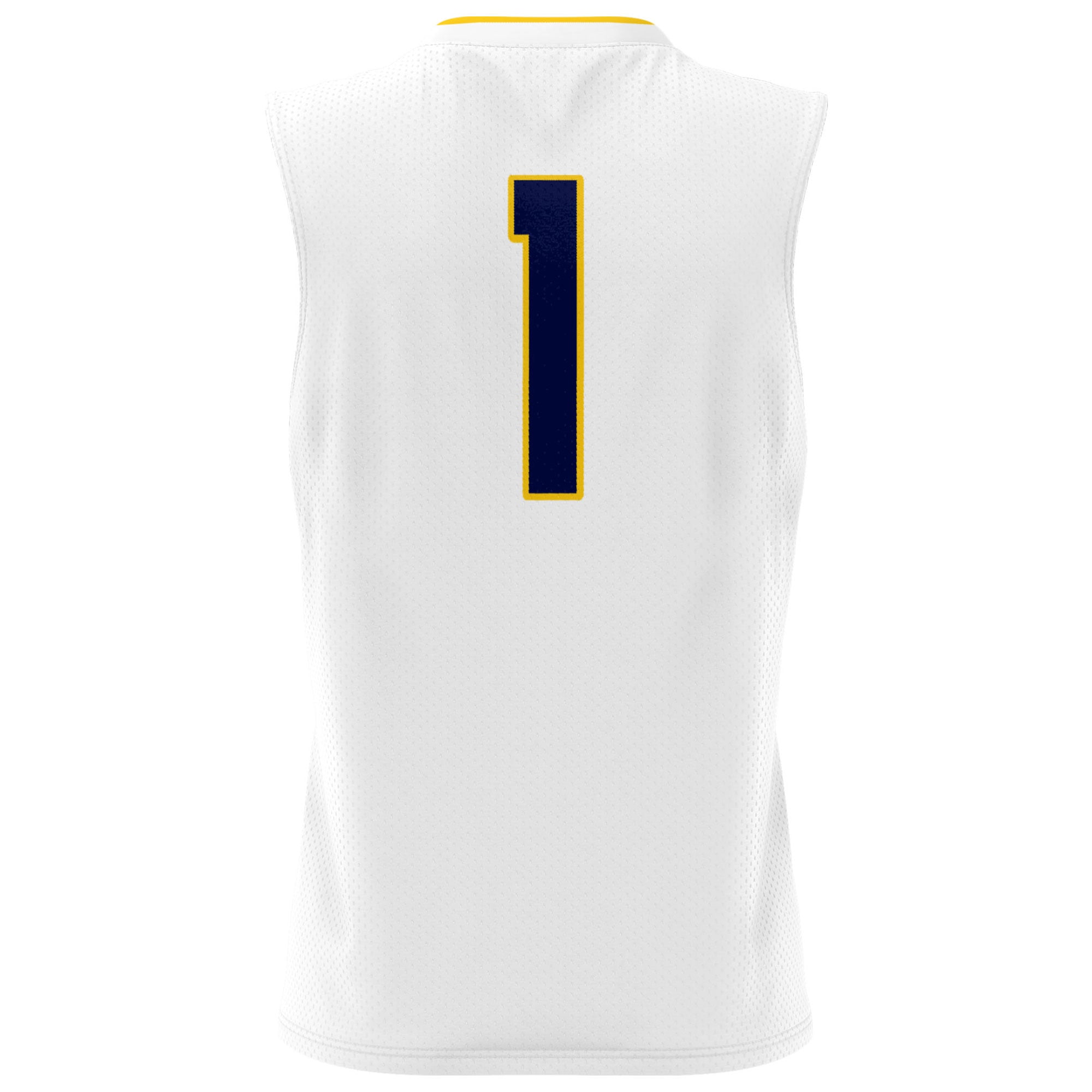 #1 Cal Bears Lightweight Basketball Fashion Jersey White - back view