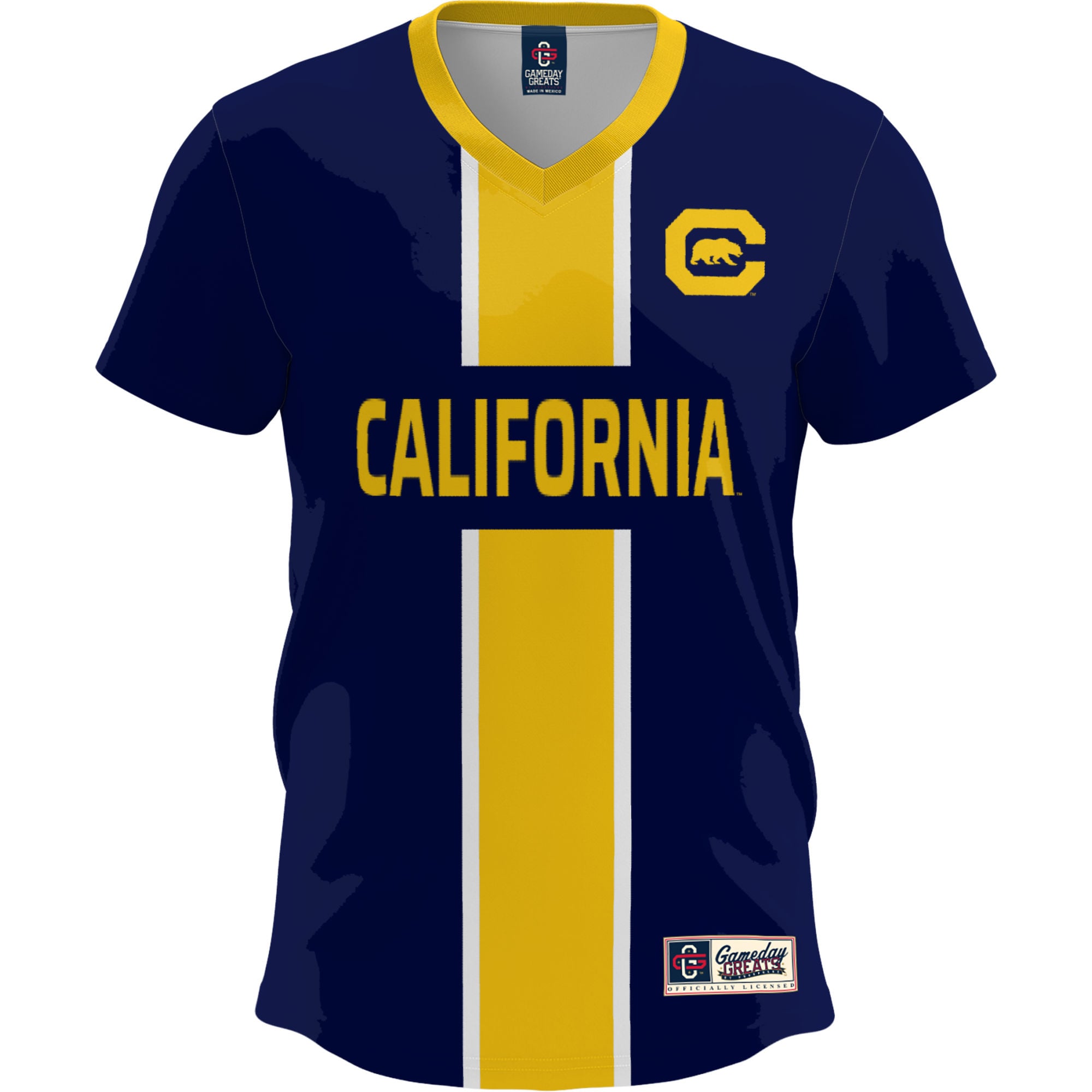 Cal Bears Youth Lightweight Soccer Fashion Jersey Navy - front view