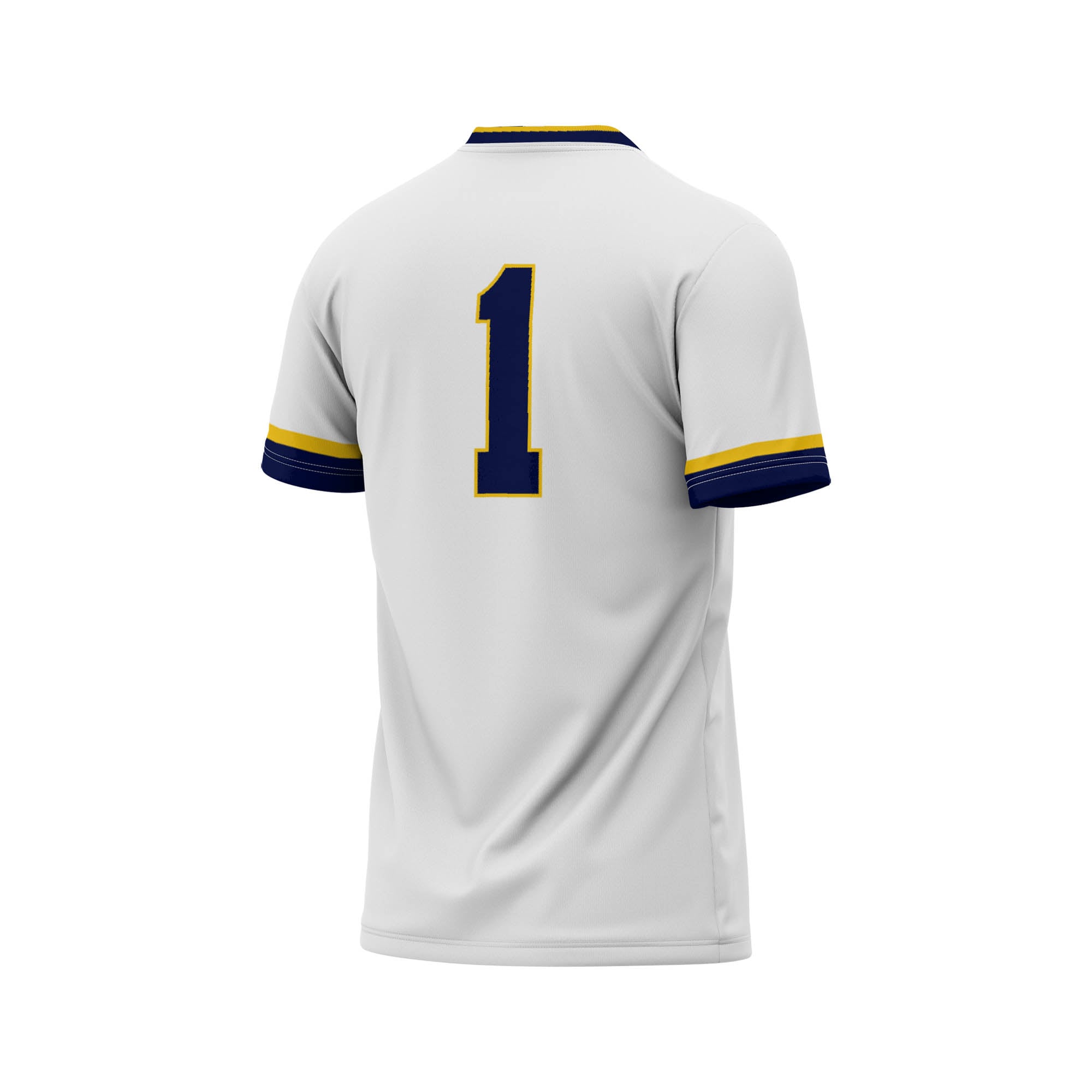 #1 Cal Bears Lightweight Soccer Fashion Jersey White - back view