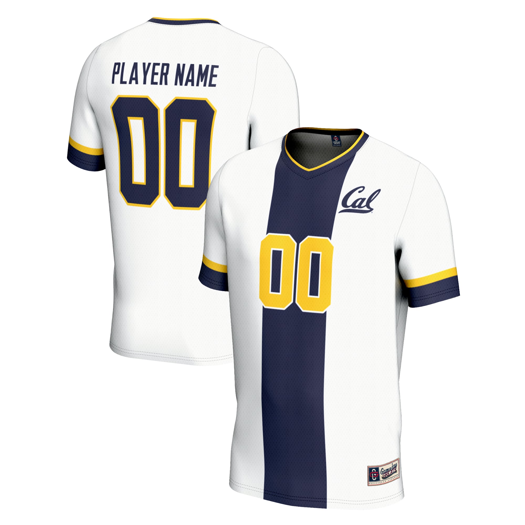 Cal Bears Lightweight Soccer Jersey White - front and back view