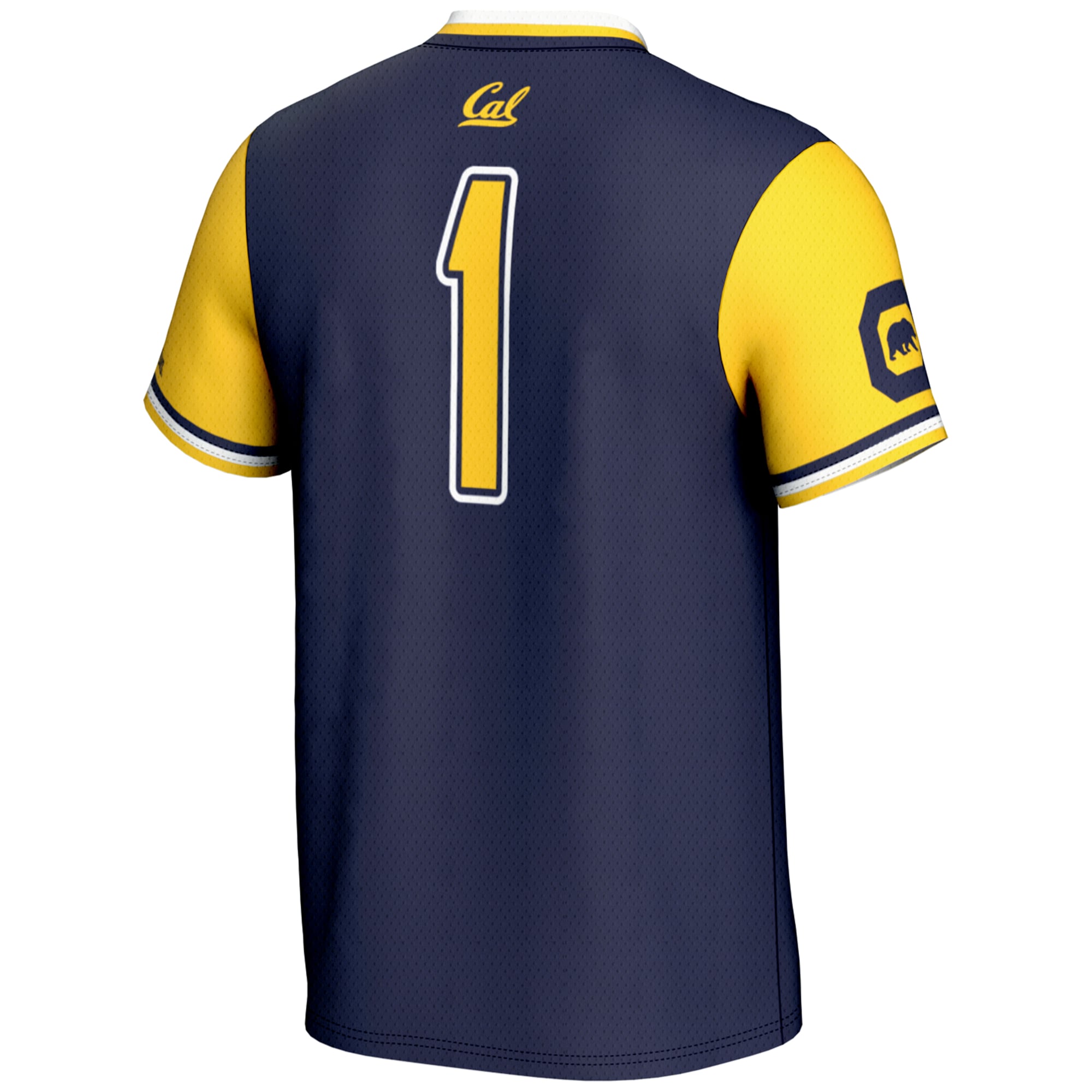 #1 Cal Bears Lightweight Softball Jersey Navy - back view