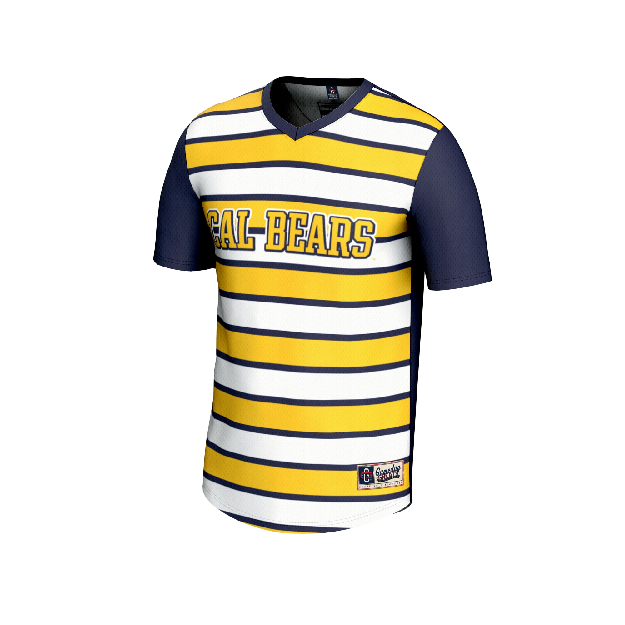 Cal Bears Unisex Collegiate Women's Soccer Lightweight Fashion Jersey Navy/Gold - front view