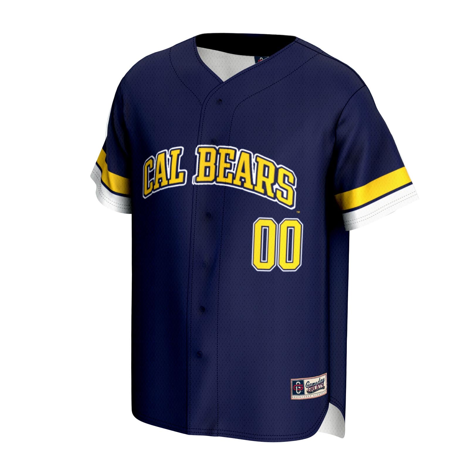 Cal Bears Unisex Lightweight Baseball Jersey Navy - front view