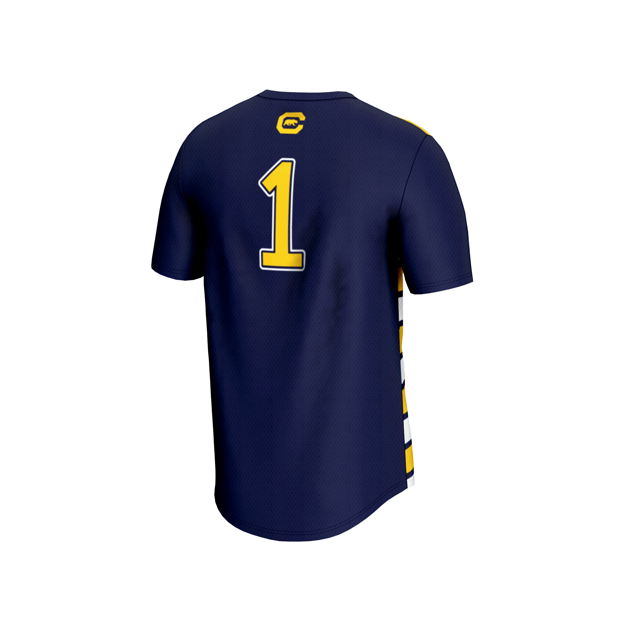 #1 Cal Bears Unisex Lightweight Soccer Fashion Jersey Navy - back view