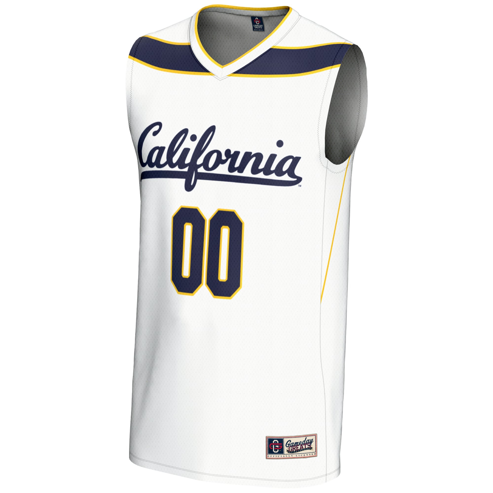 Cal Bears Unisex Lightweight Women's Basketball Jersey White - front view