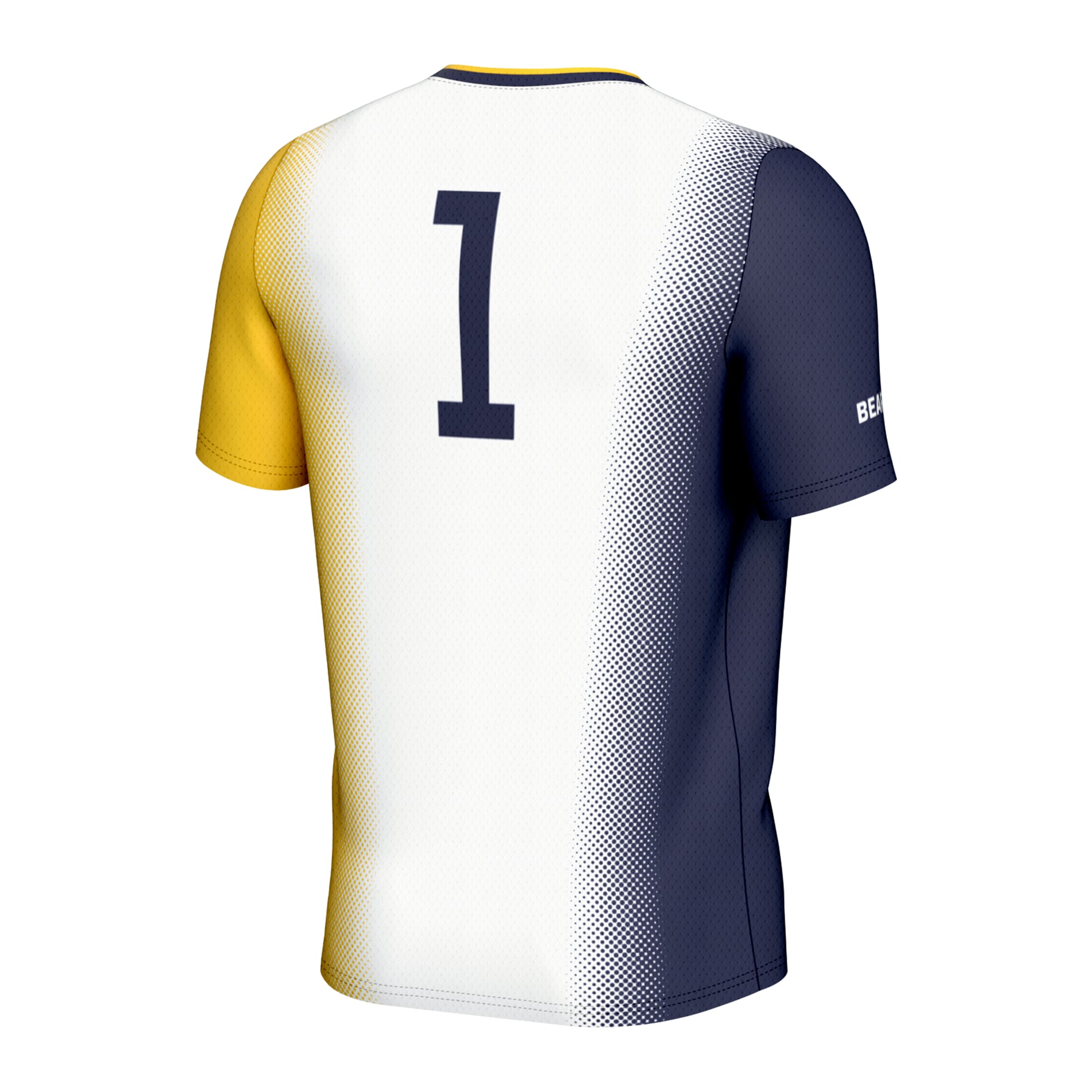 #1 Cal Bears Unisex Lightweight Women's Soccer Jersey White - back view