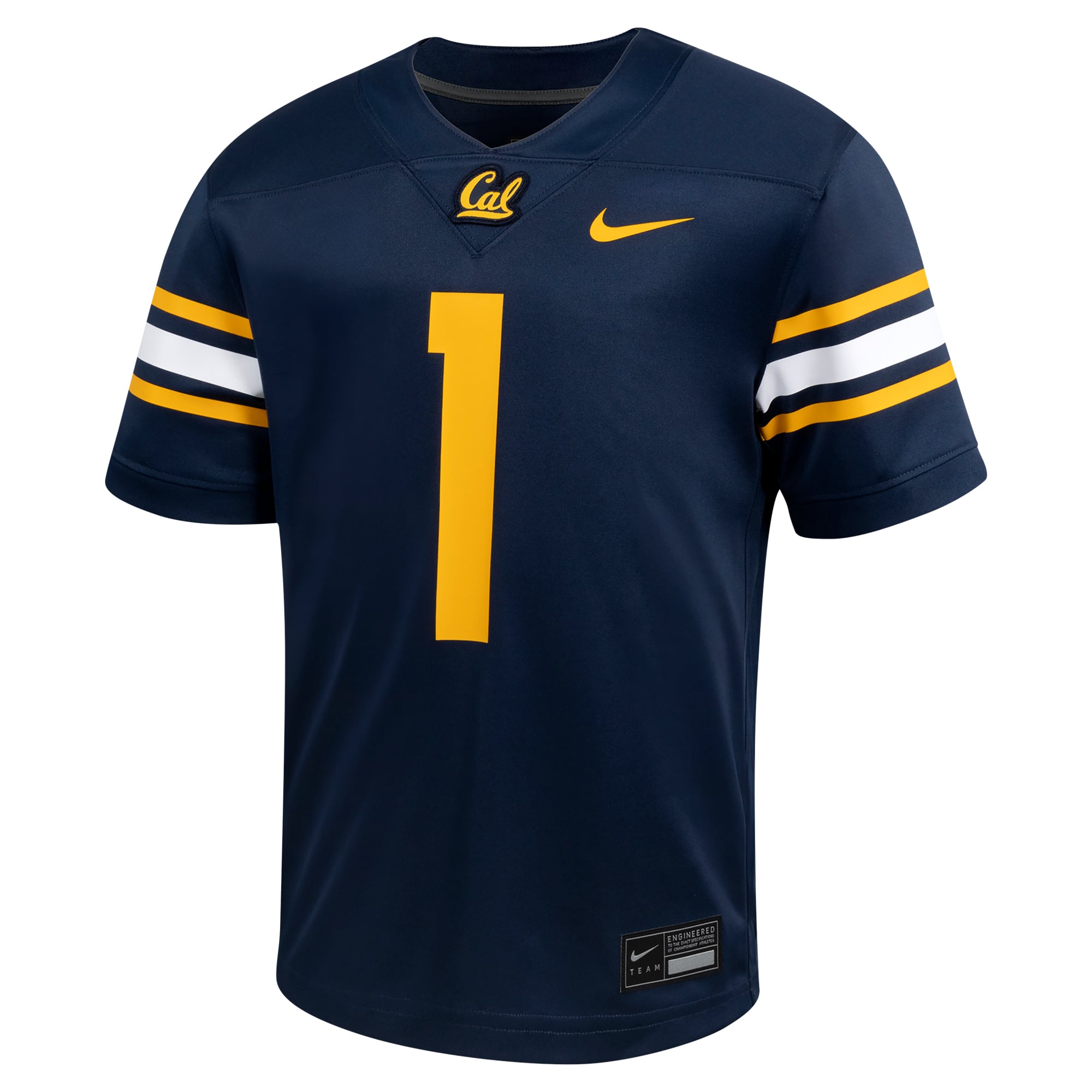 #1 Cal Bears Youth Football Jersey Navy - front view