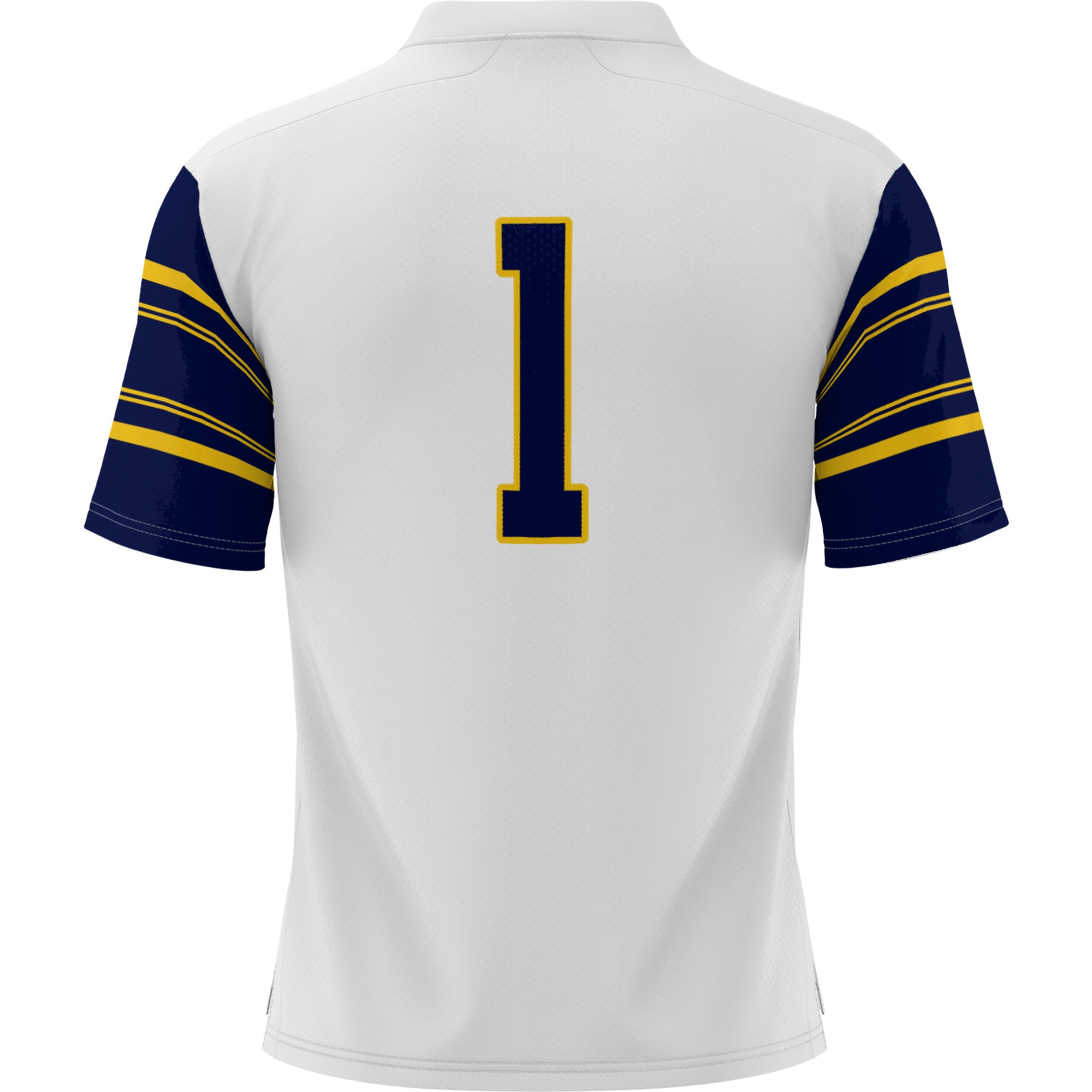 #1 Cal Bears Youth Football Jersey White - back view
