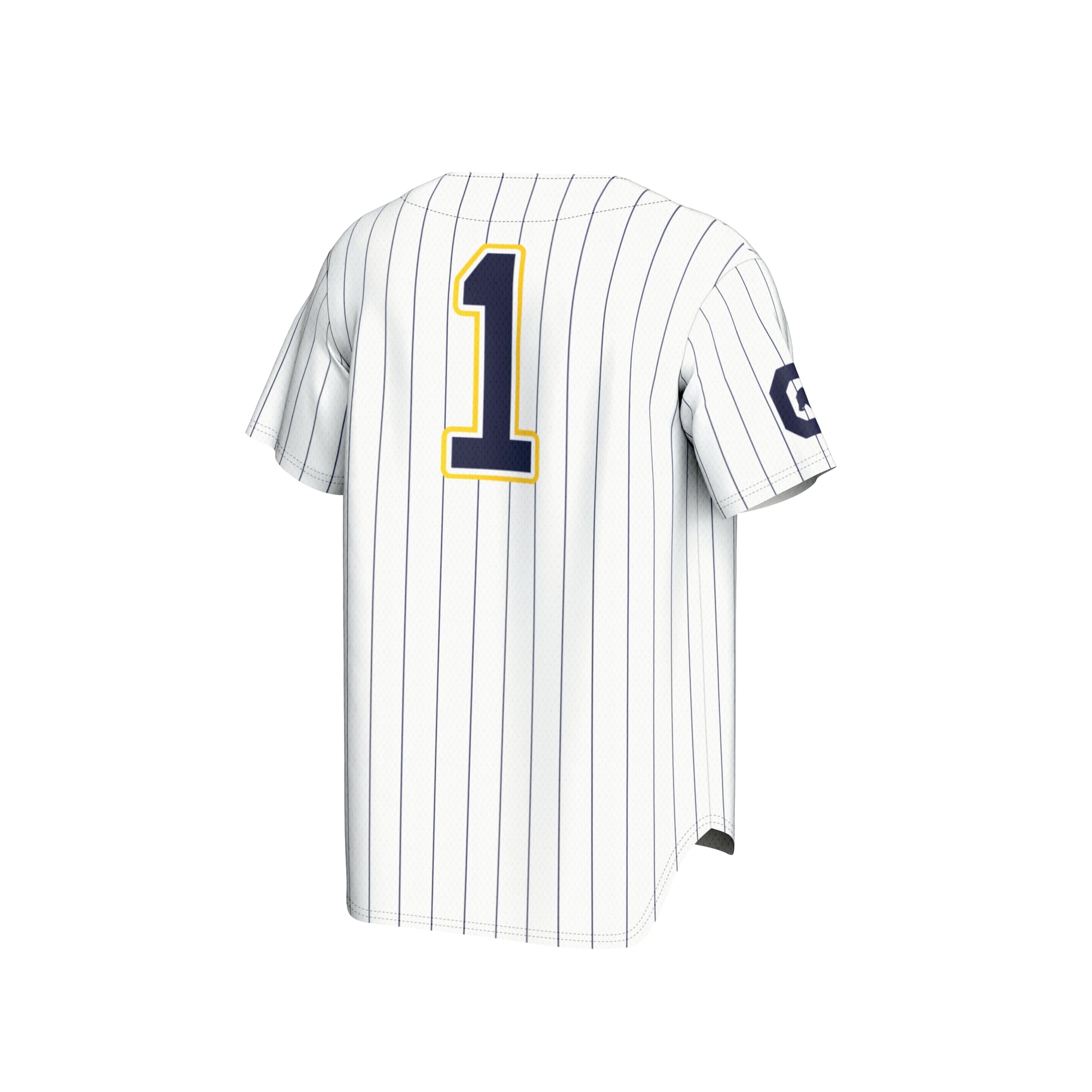 #1 Cal Bears Youth Lightweight Baseball Fashion Jersey White - back view