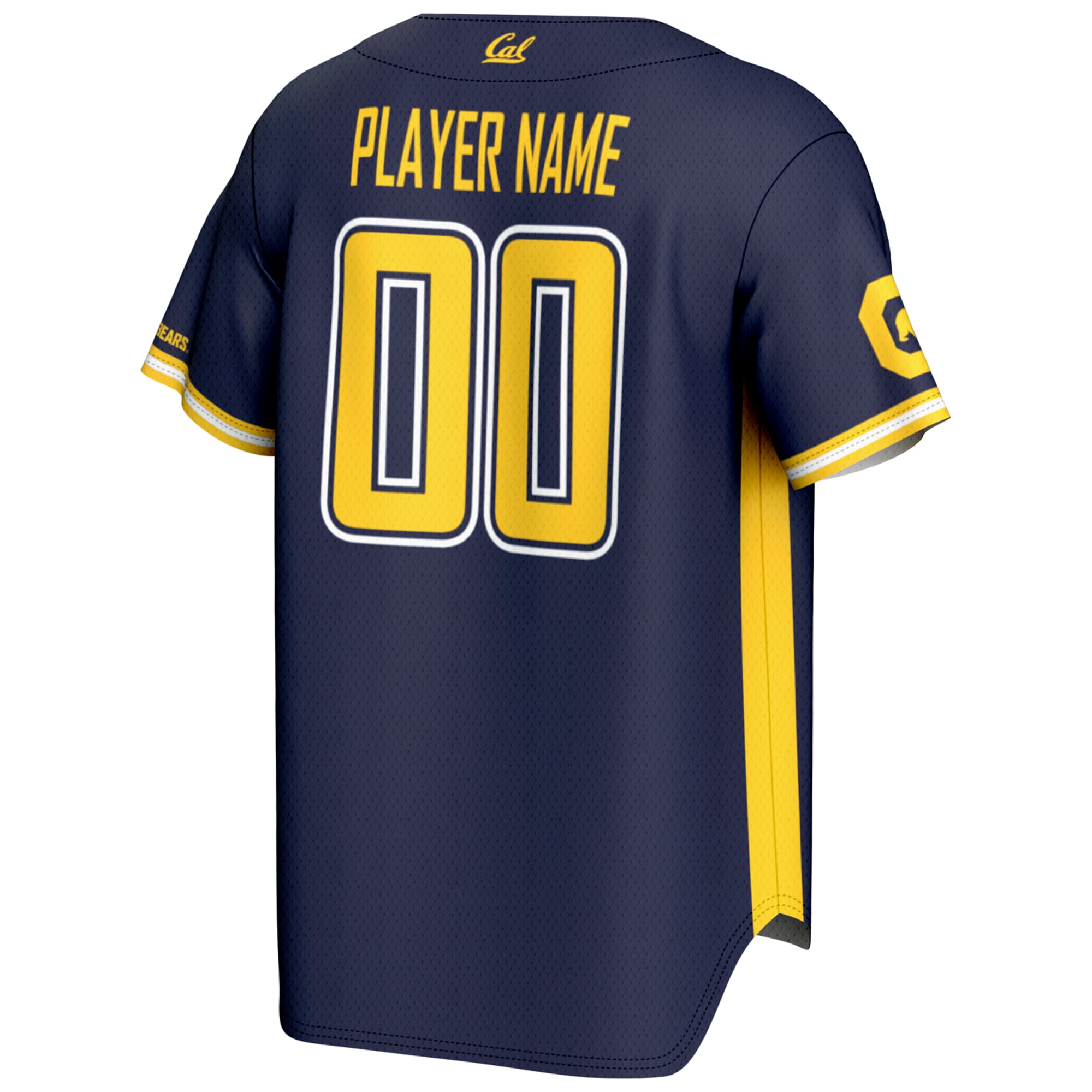 Cal Bears Youth Lightweight Baseball Jersey Navy - back view