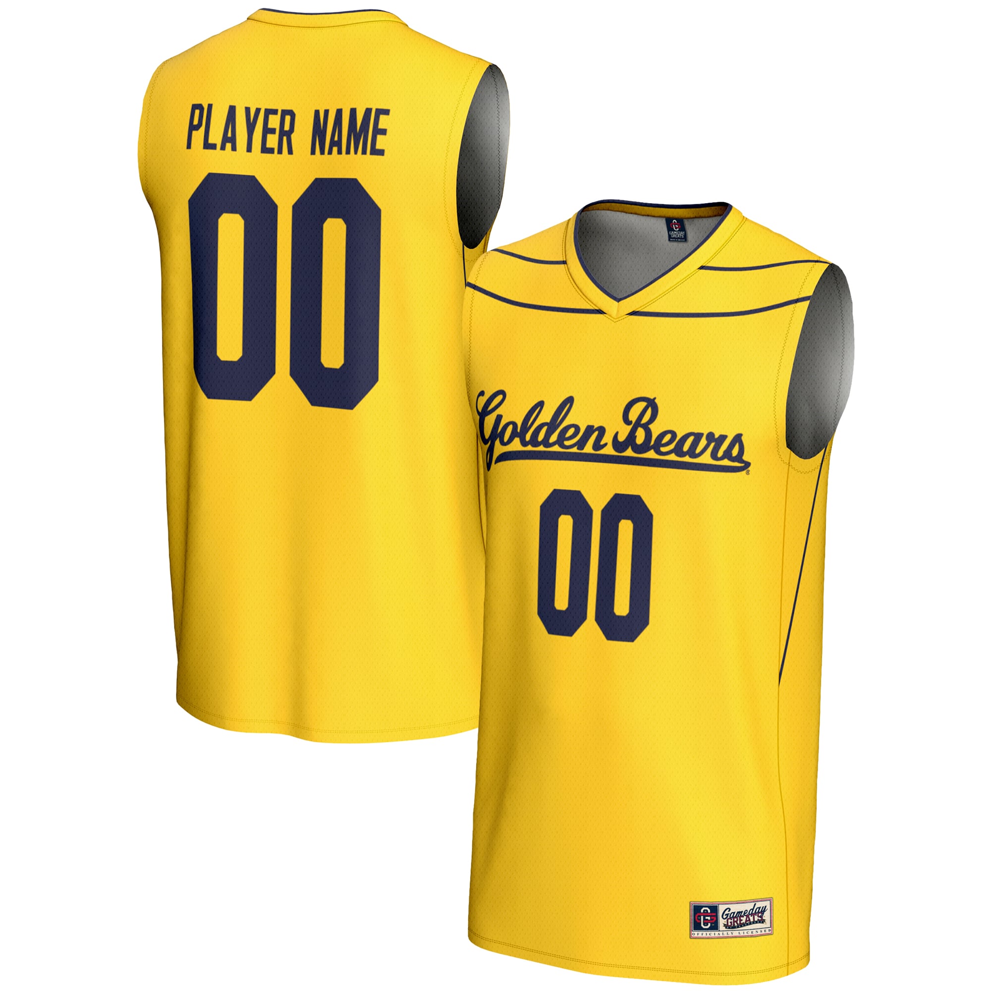 Cal Bears Youth Lightweight Women's Basketball Jersey Gold - front and back view