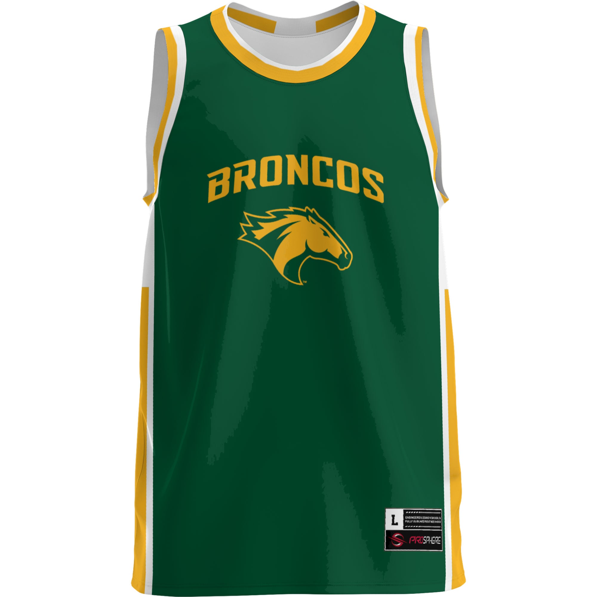 Cal Poly Pomona Broncos Lightweight Basketball Jersey Green - front view