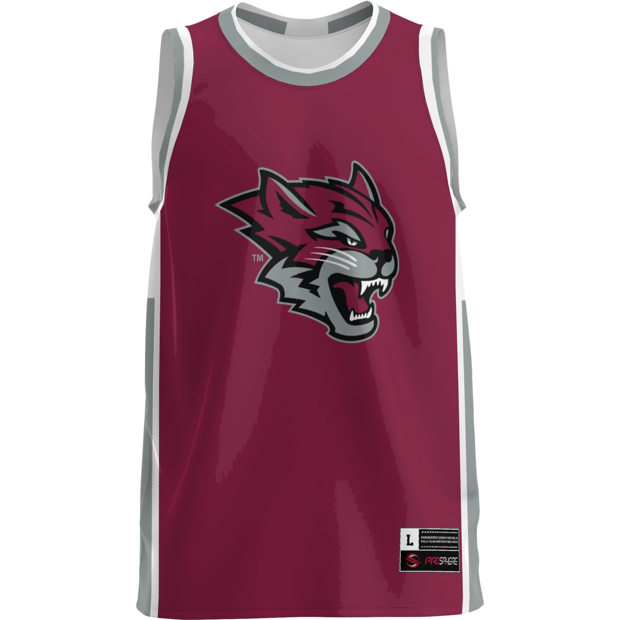 Cal State Chico Wildcats Lightweight Basketball Jersey Cardinal - front view
